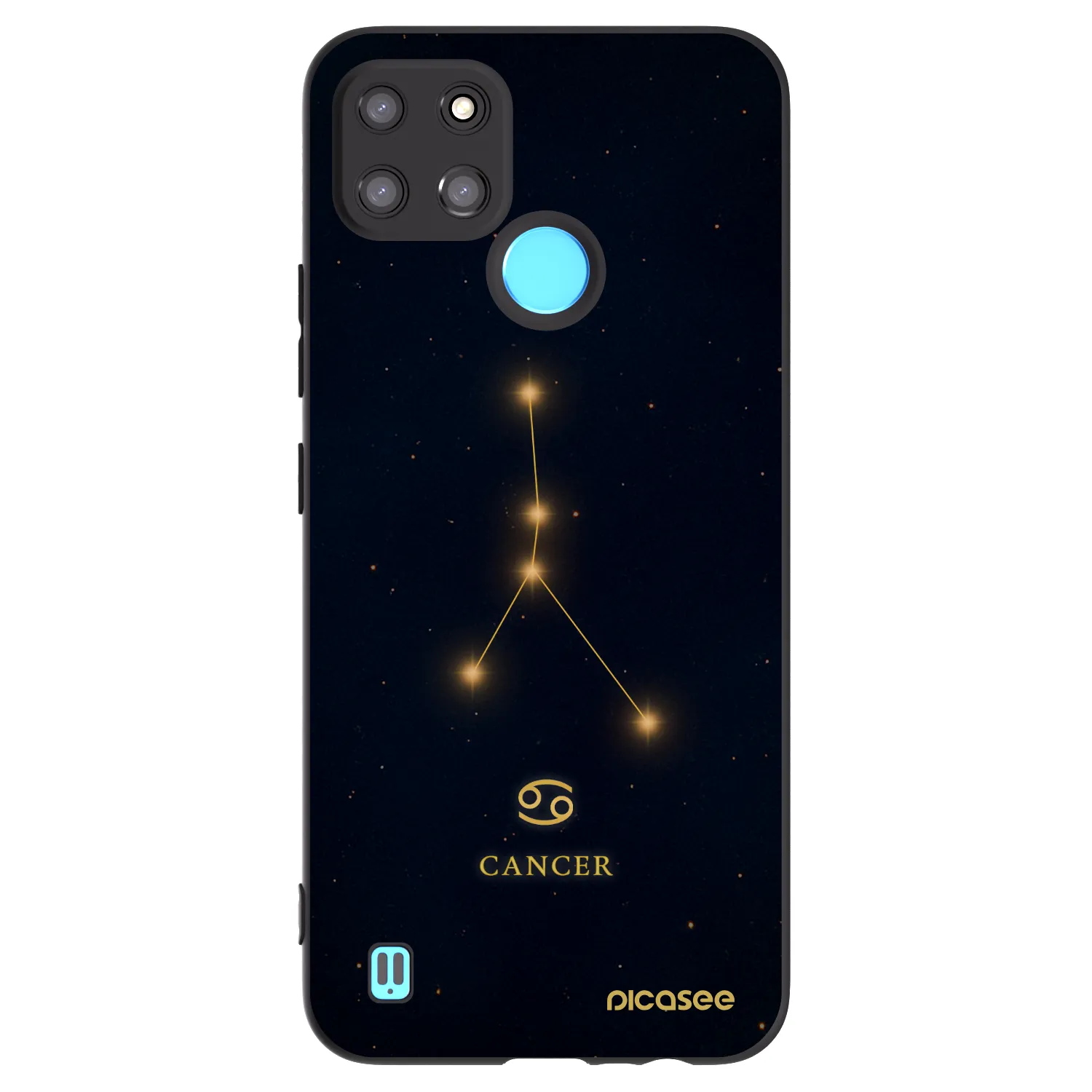 Picasee silikonowe czarne etui na Realme C21Y - CANCER