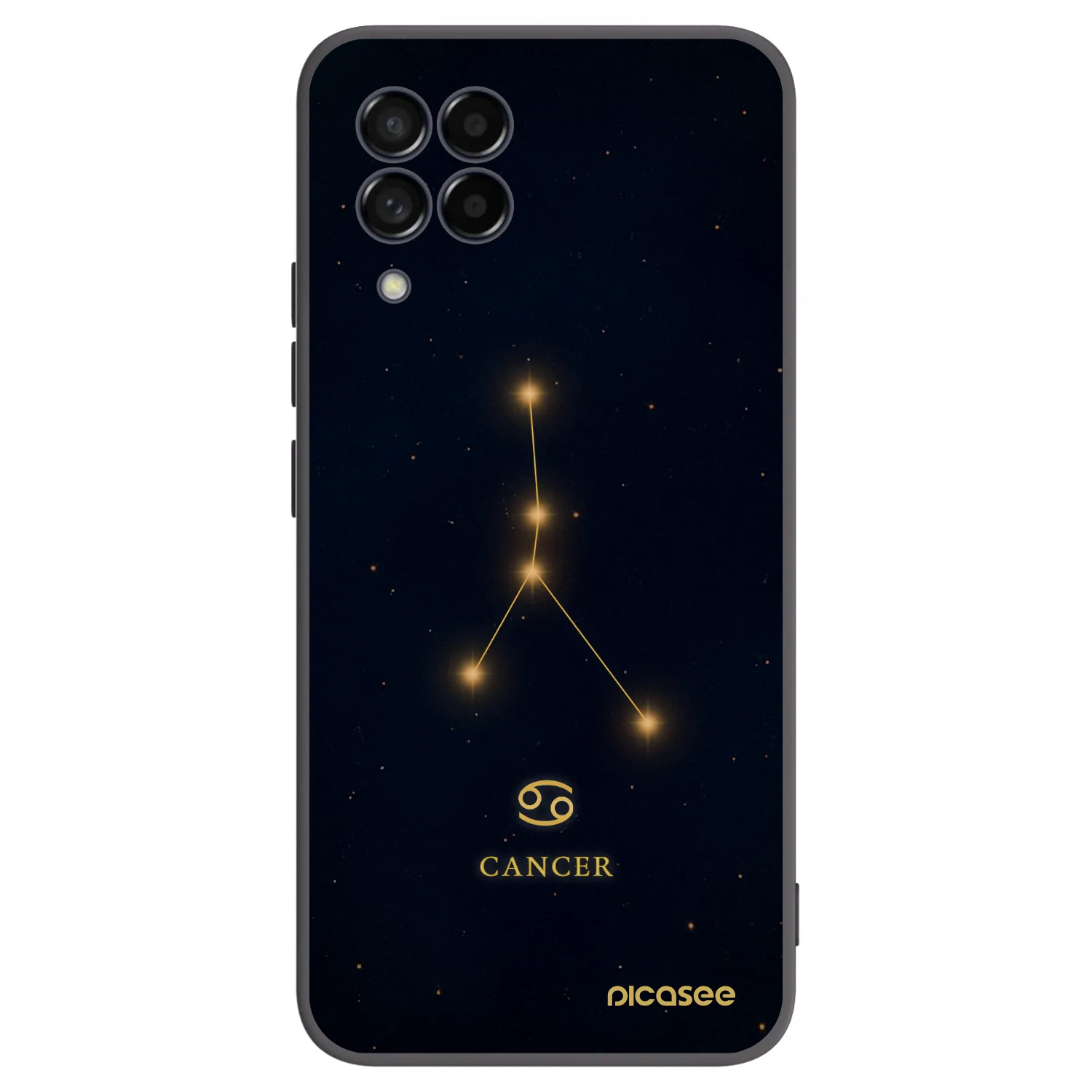 Picasee silikonowe czarne etui na Samsung Galaxy M53 5G - CANCER