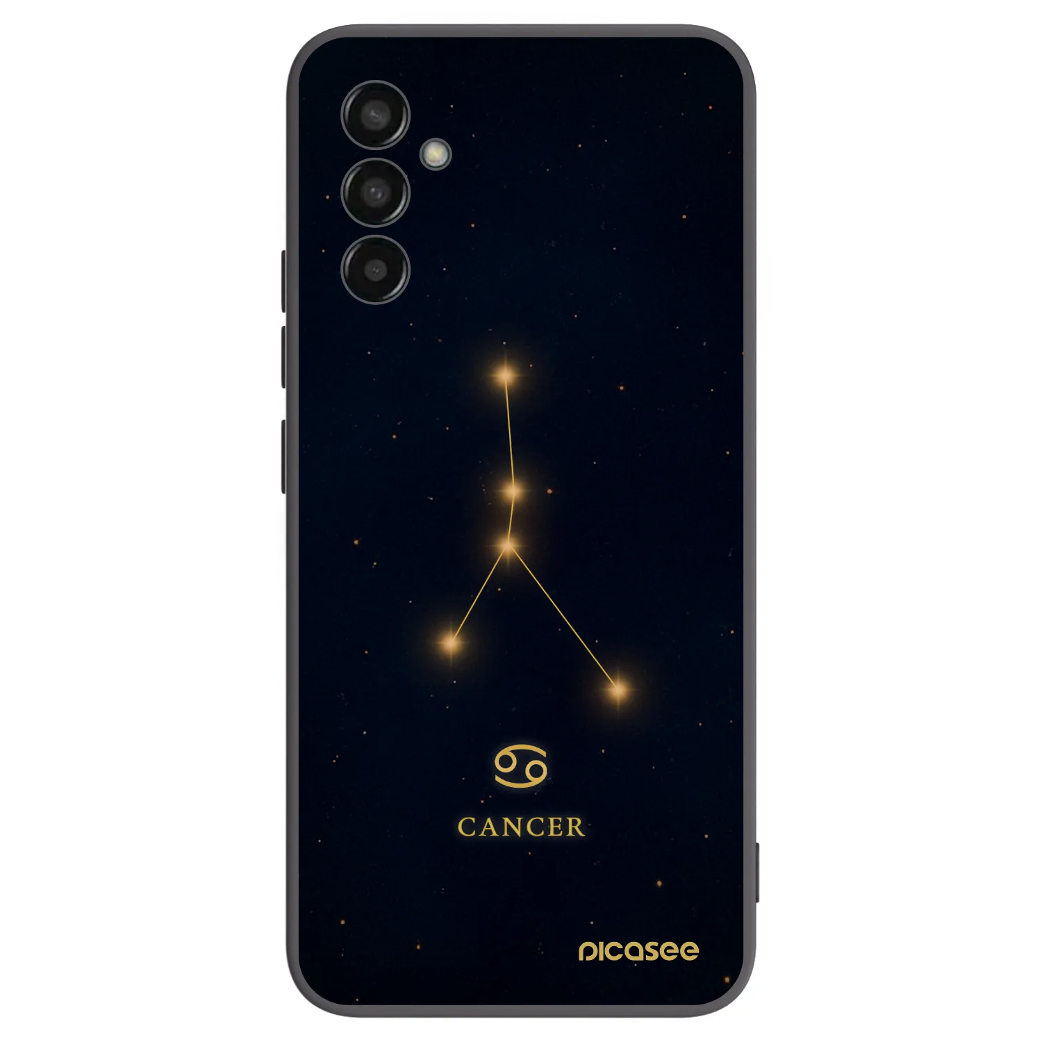 Picasee silikonowe czarne etui na Samsung Galaxy M13 M135F - CANCER