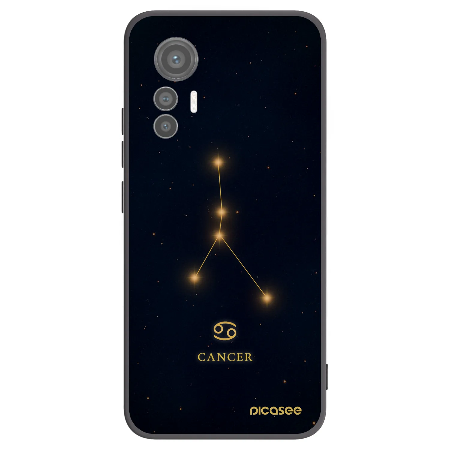 Picasee silikonowe czarne etui na Xiaomi 12 Lite - CANCER