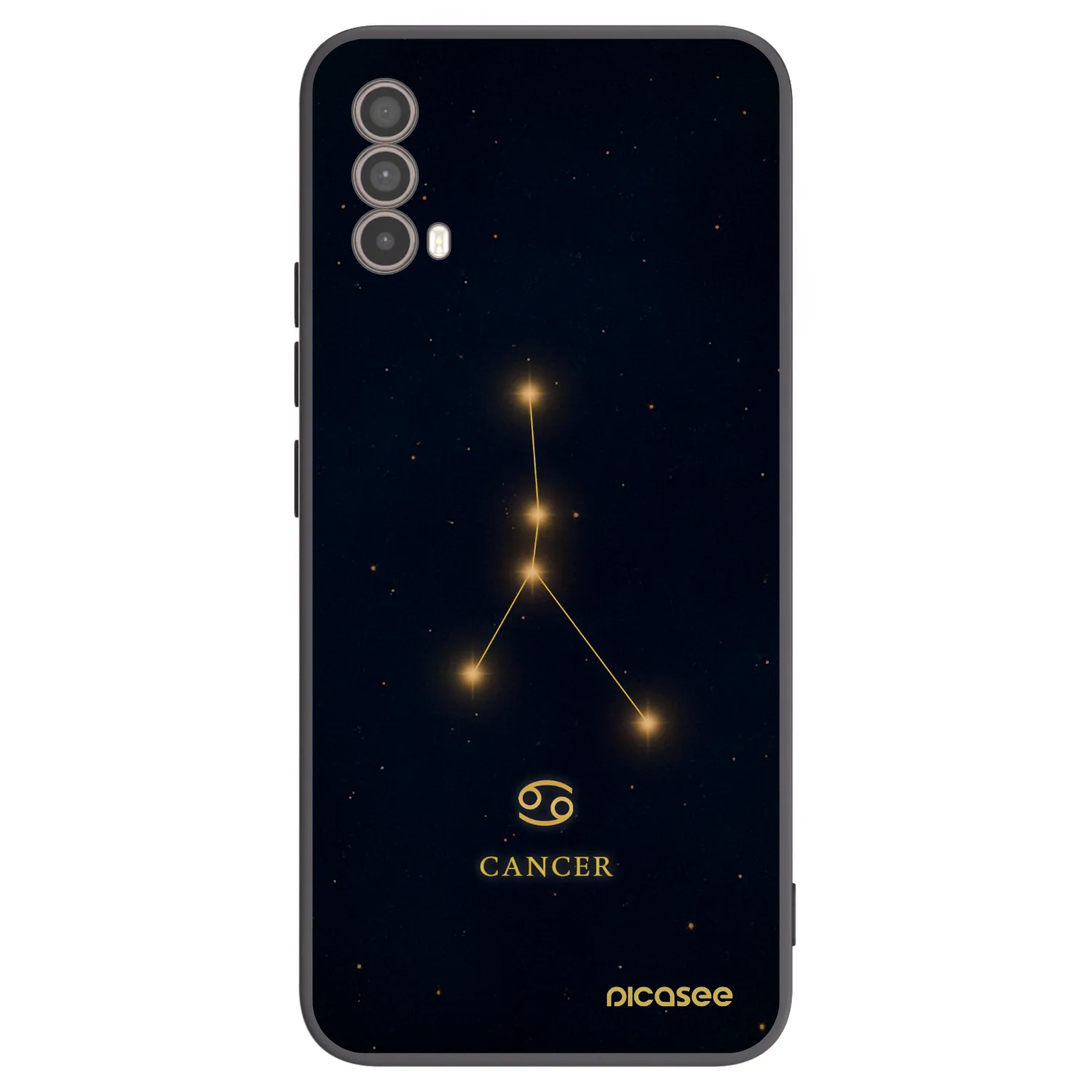 Picasee silikonowe czarne etui na Motorola Moto E40 - CANCER