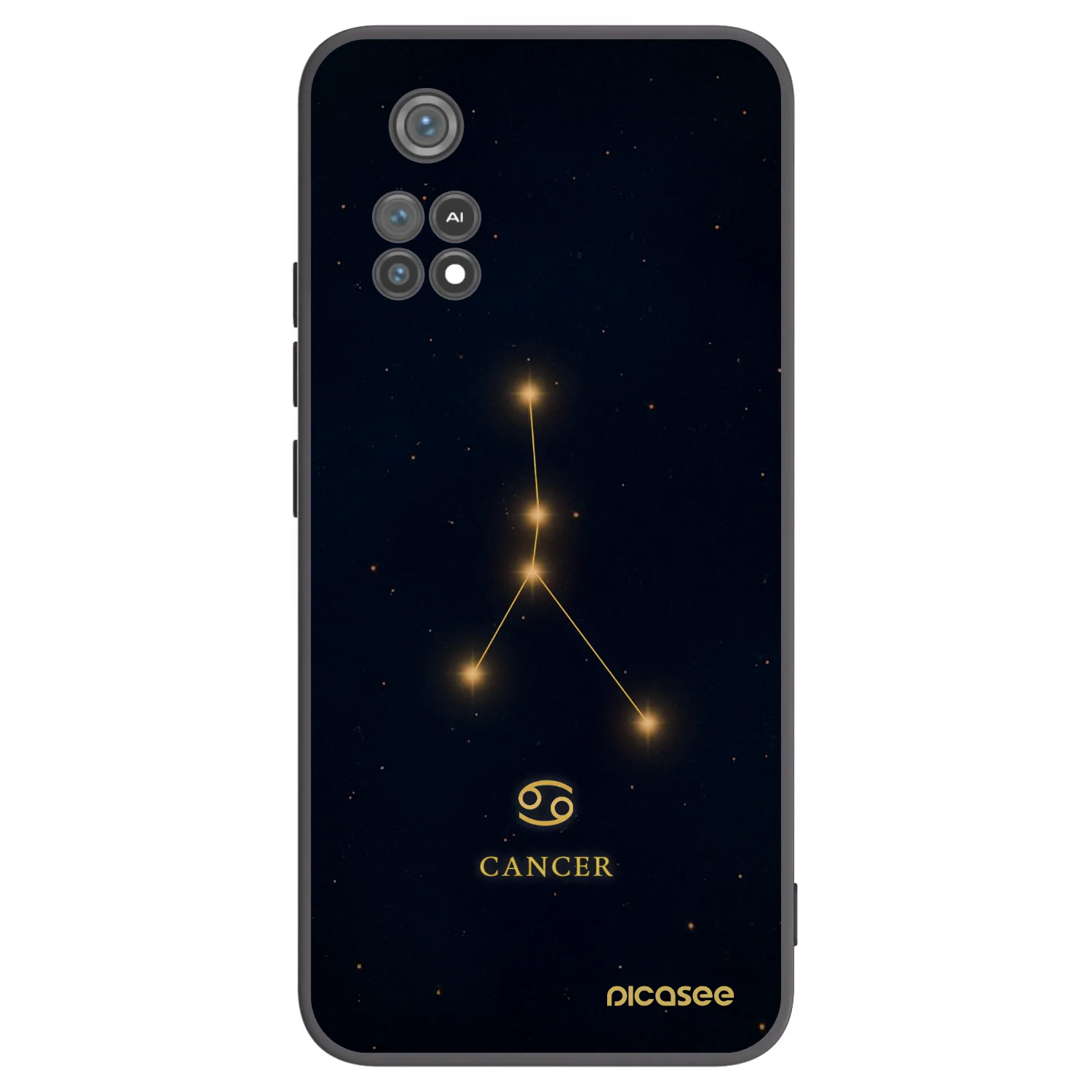 Picasee silikonowe czarne etui na Xiaomi Poco M4 Pro - CANCER