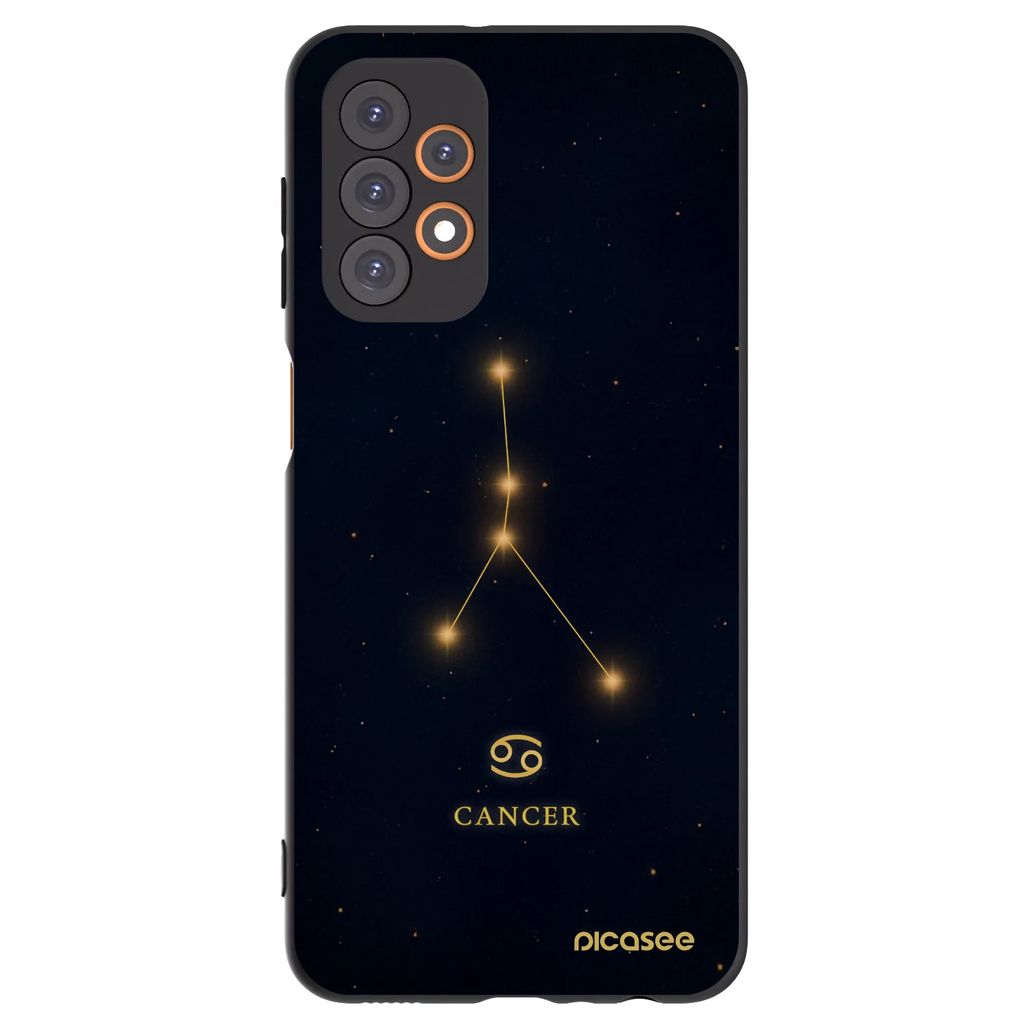 Picasee silikonowe czarne etui na Samsung Galaxy A23 A235F 4G - CANCER