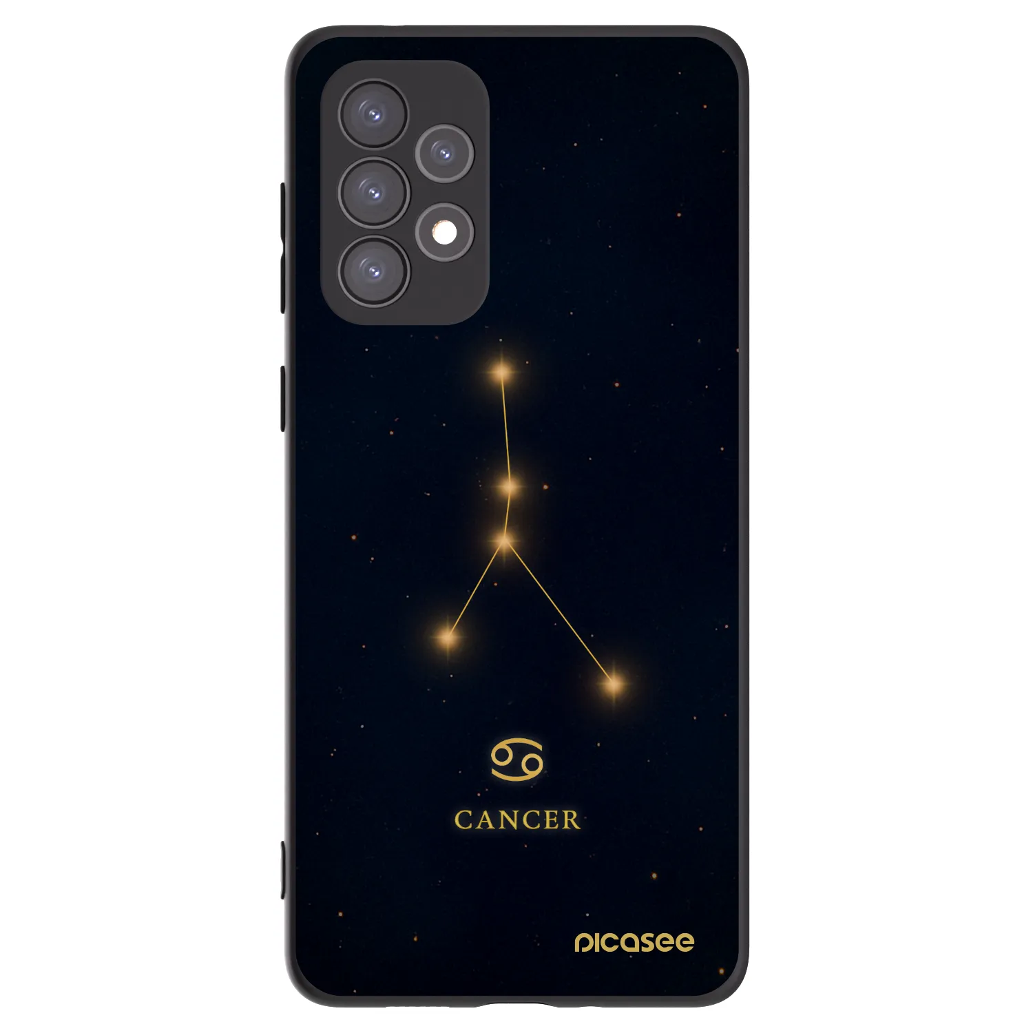 Picasee silikonowe czarne etui na Samsung Galaxy A73 5G - CANCER