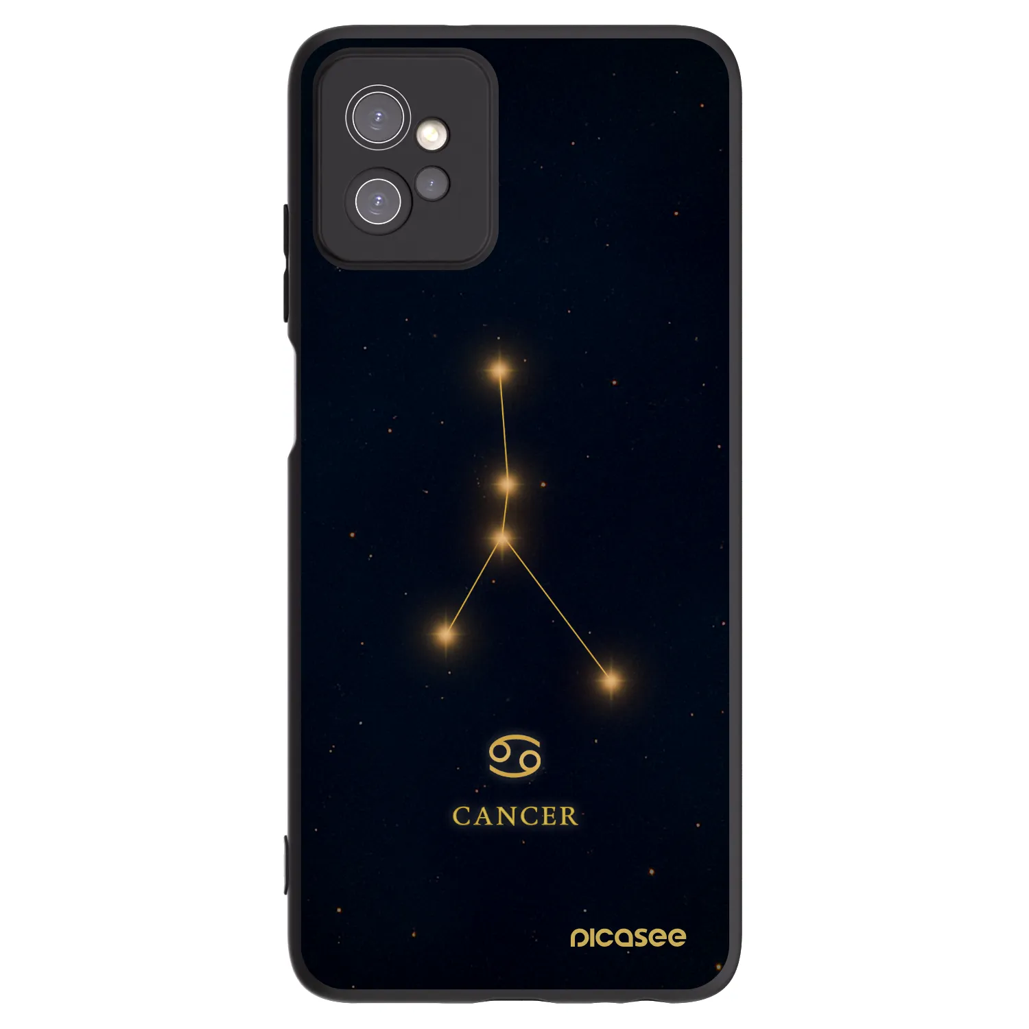 Picasee silikonowe czarne etui na Motorola Moto G32 - CANCER