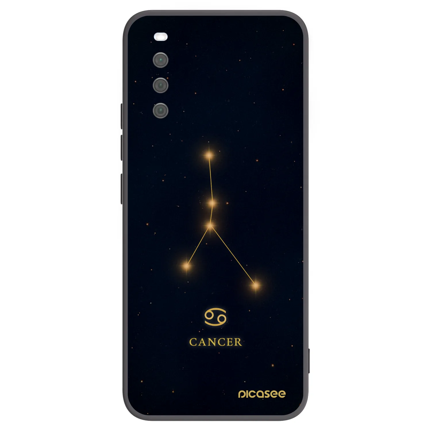 Picasee silikonowe czarne etui na Sony Xperia 10 III - CANCER