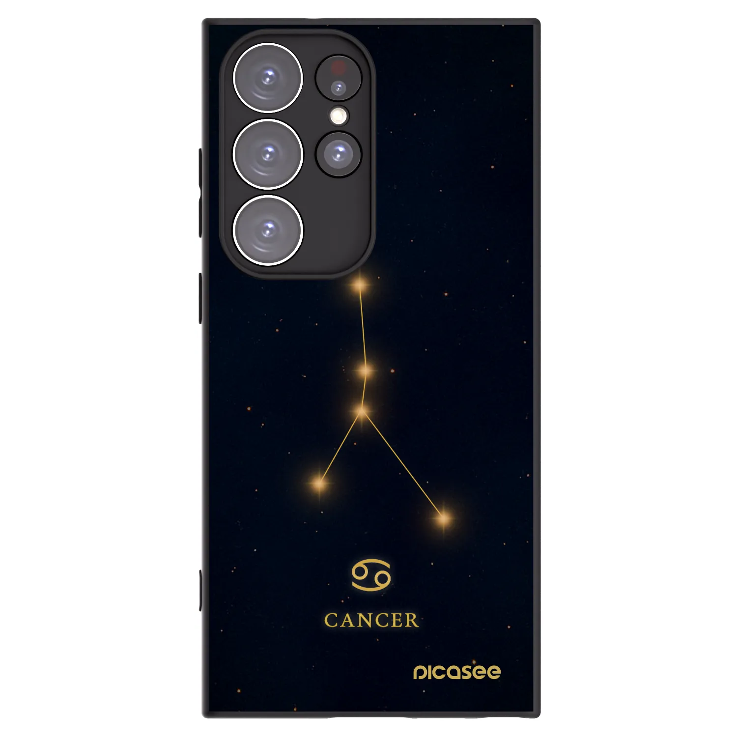 Picasee silikonowe czarne etui na Samsung Galaxy S23 Ultra 5G - CANCER