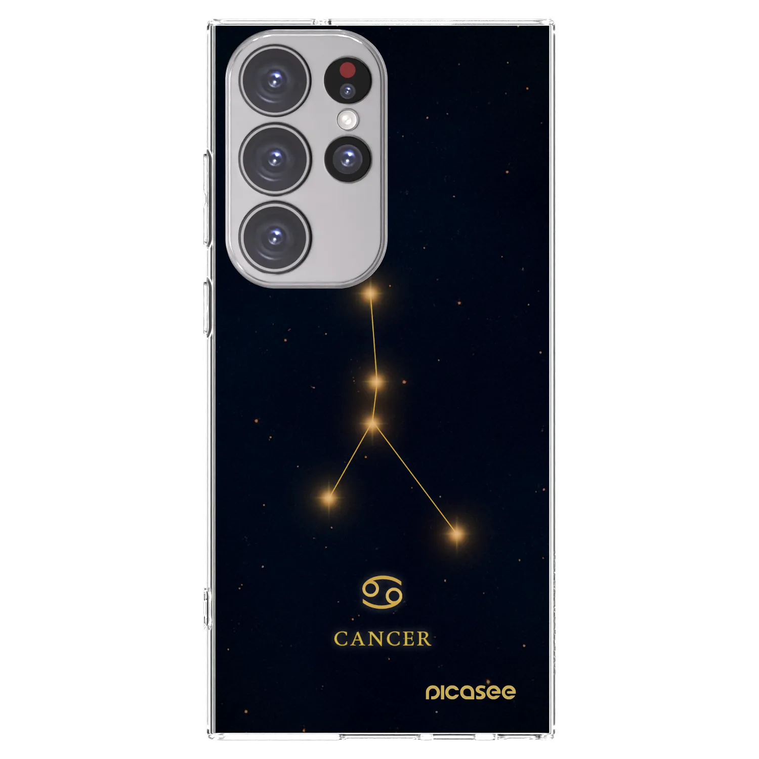 Picasee silikonowe przeźroczyste etui na Samsung Galaxy S23 Ultra 5G - CANCER