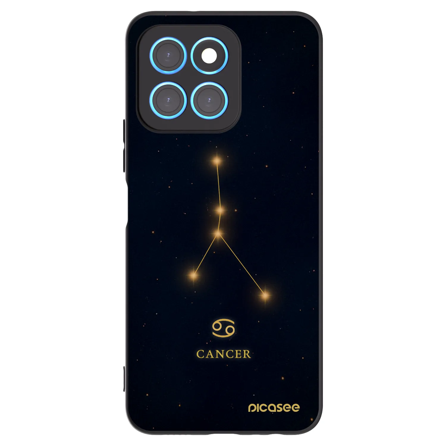 Picasee silikonowe czarne etui na Honor X6 - CANCER