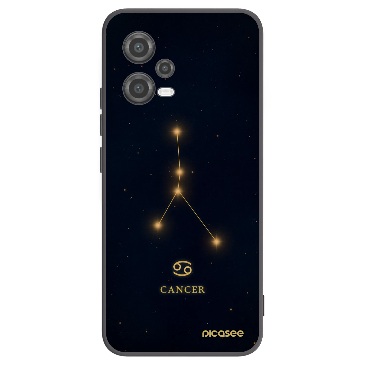 Picasee silikonowe czarne etui na Xiaomi Poco X5 - CANCER