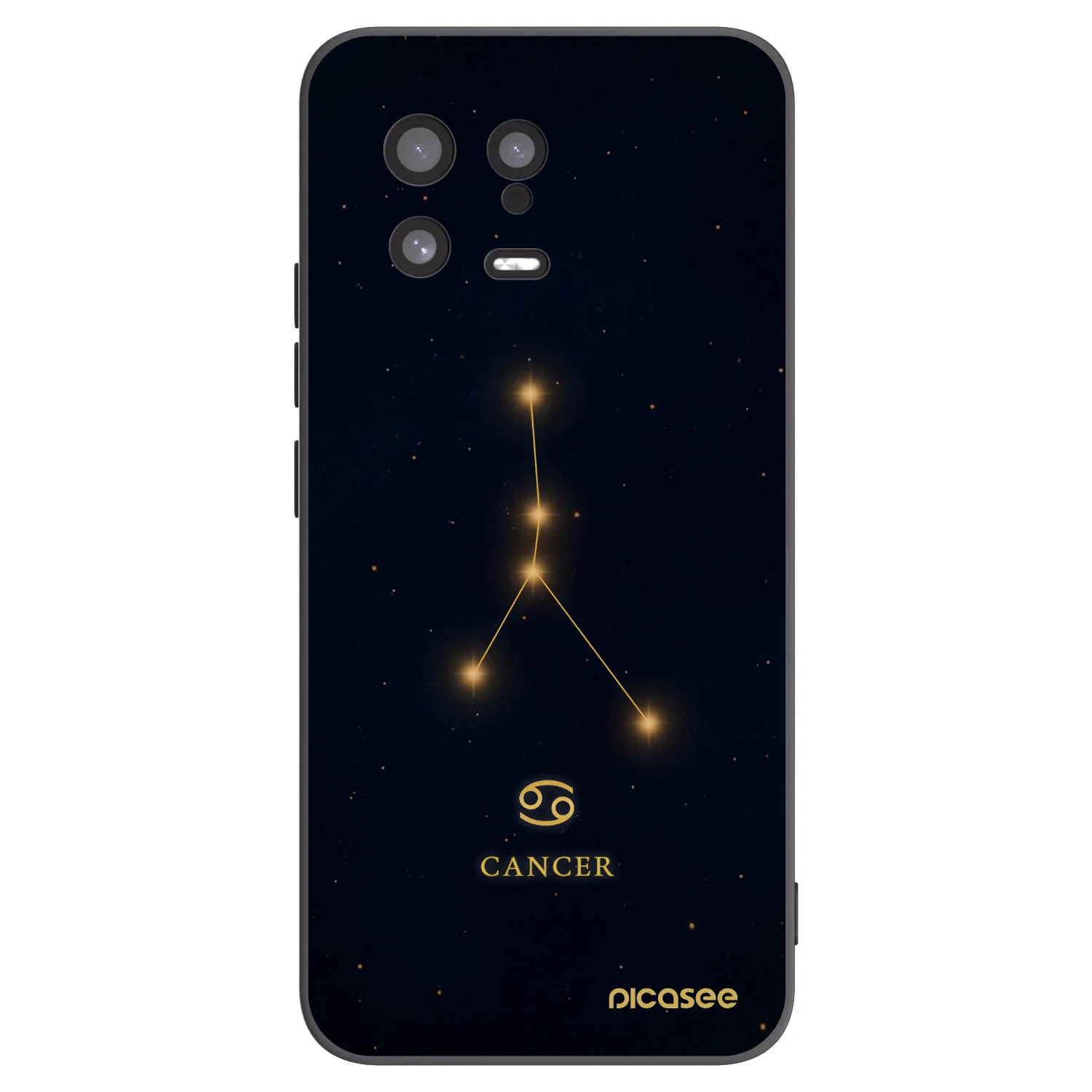 Picasee silikonowe czarne etui na Xiaomi 13 - CANCER