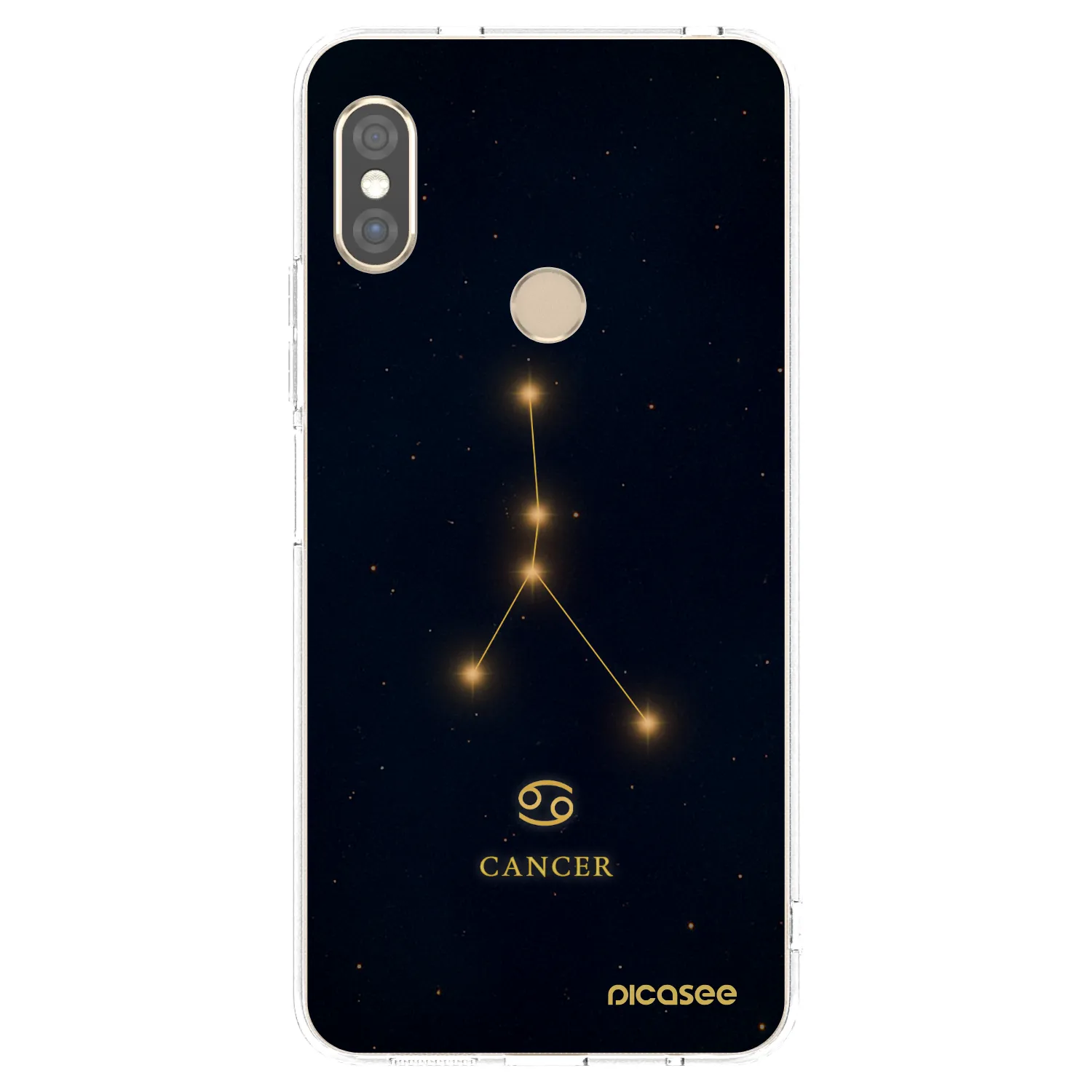 Picasee silikonowe przeźroczyste etui na Xiaomi Redmi Note 5 Global - CANCER