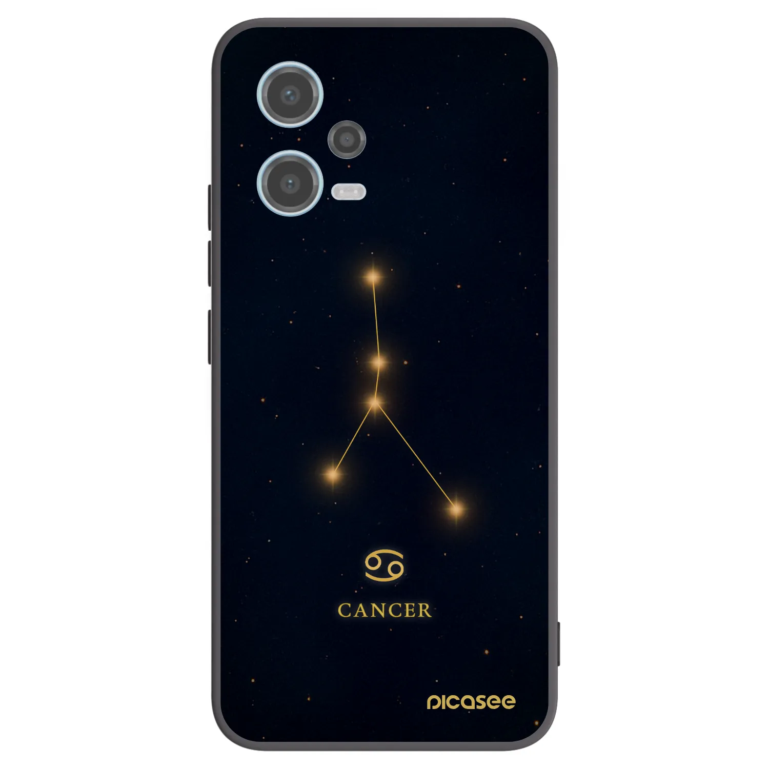 Picasee silikonowe czarne etui na Xiaomi Redmi Note 12 5G - CANCER