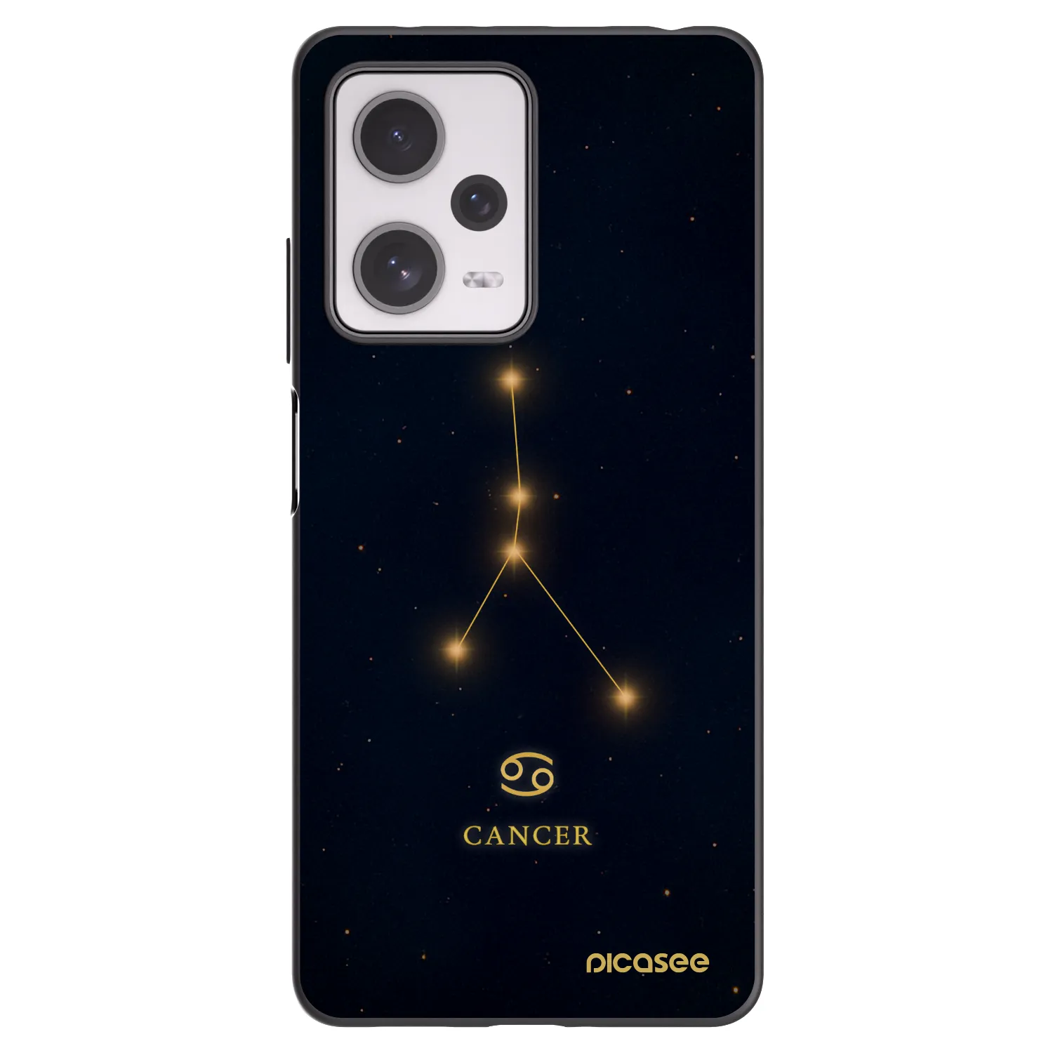 Picasee silikonowe czarne etui na Xiaomi Redmi Note 12 Pro+ 5G - CANCER