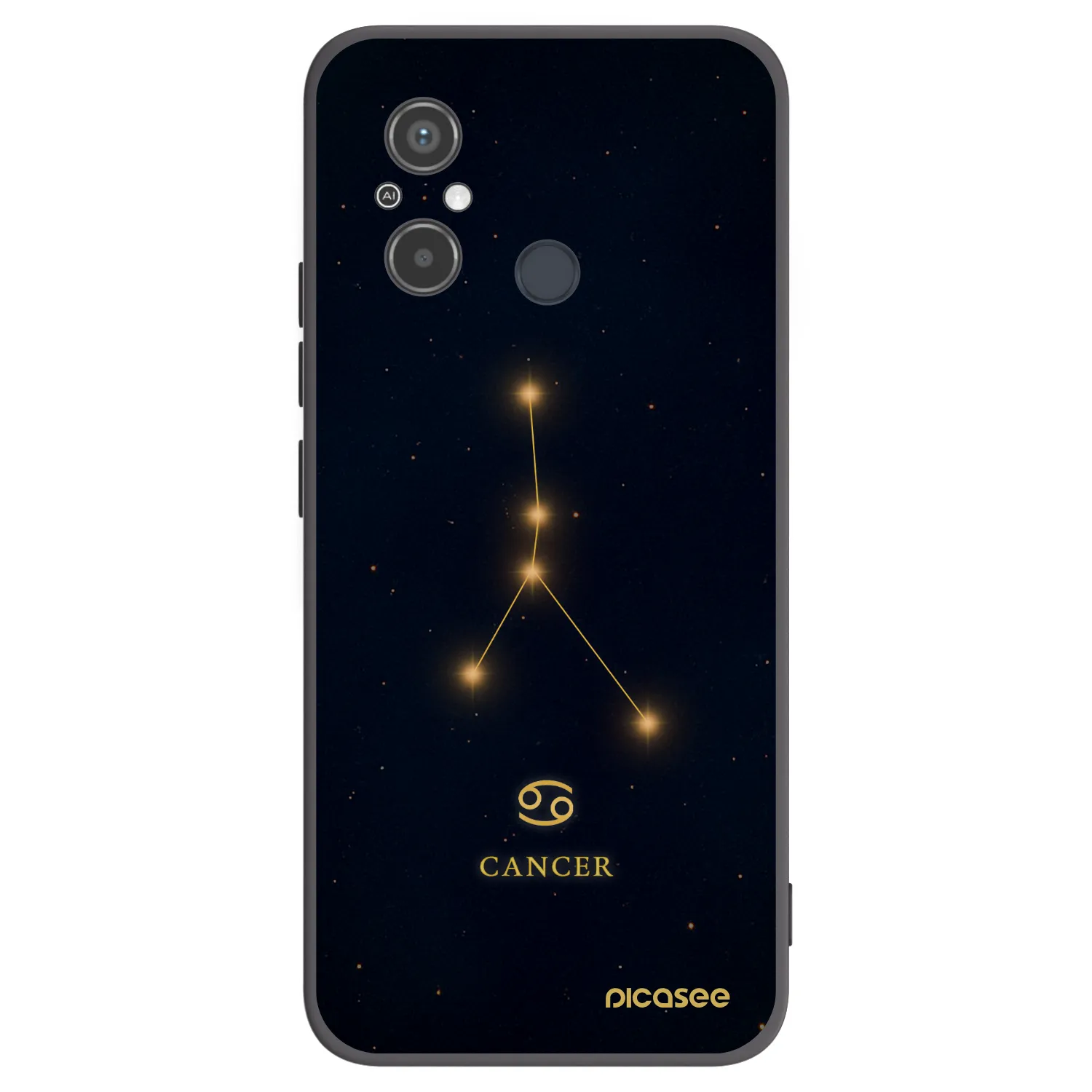 Picasee silikonowe czarne etui na Xiaomi Redmi 12C - CANCER