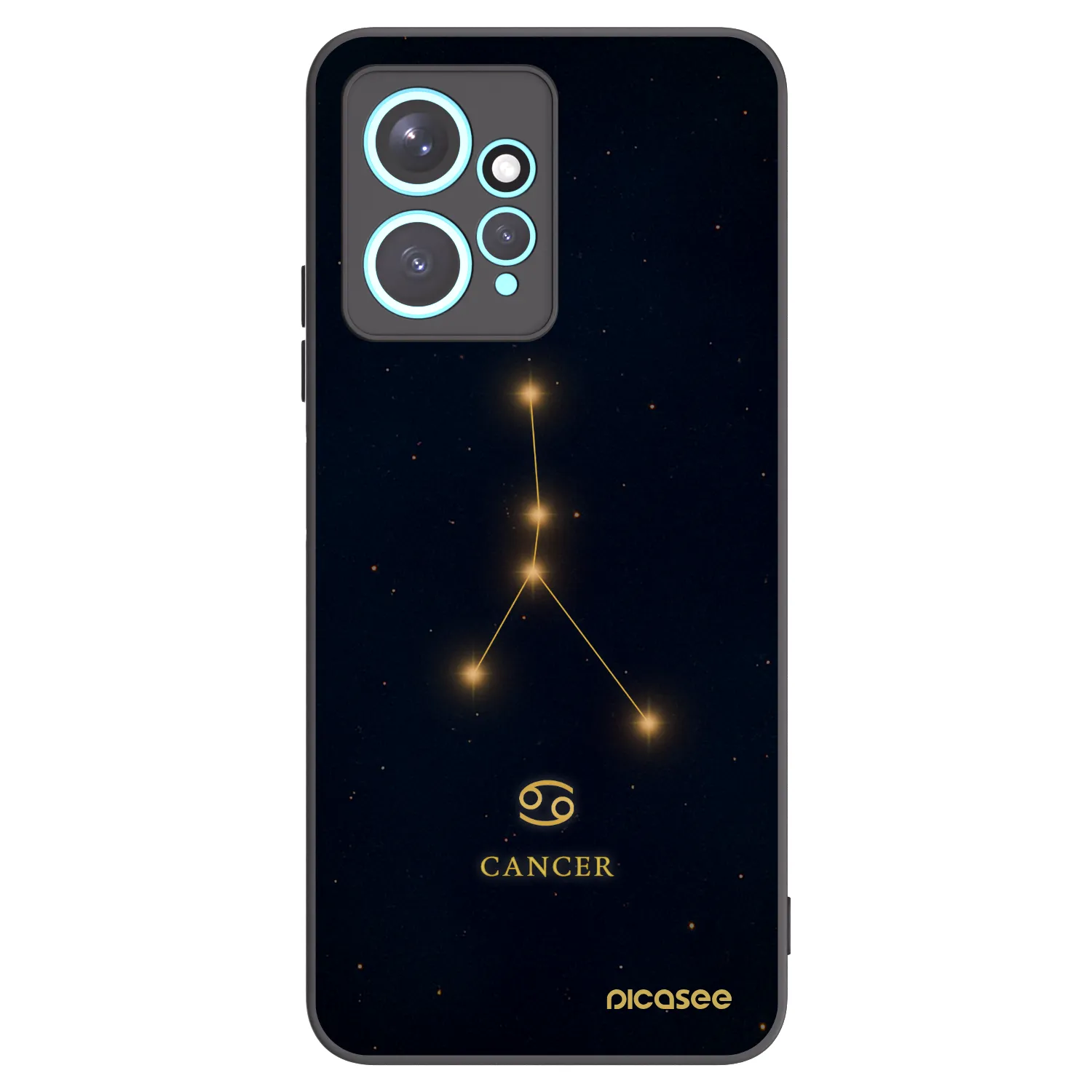 Picasee silikonowe czarne etui na Xiaomi Redmi Note 12 4G - CANCER