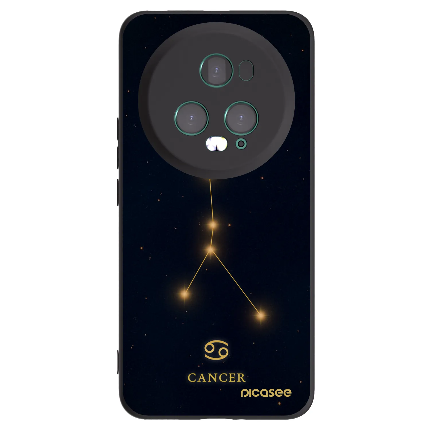 Picasee silikonowe czarne etui na Honor Magic5 Pro - CANCER