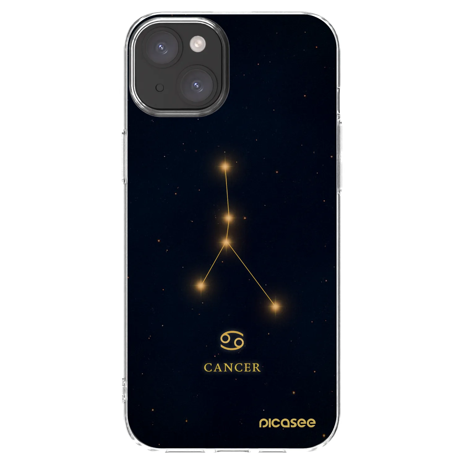 Picasee silikonowe przeźroczyste etui na Apple iPhone 15 Plus - CANCER