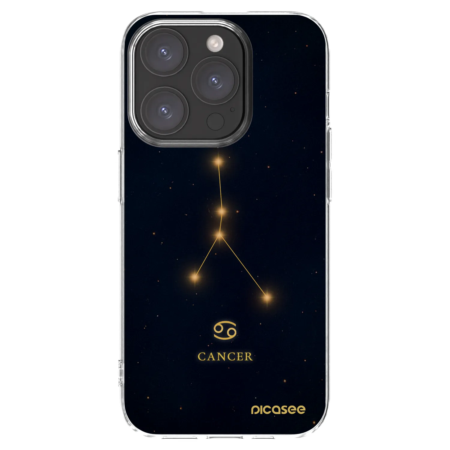 Picasee silikonowe przeźroczyste etui na Apple iPhone 15 Pro - CANCER