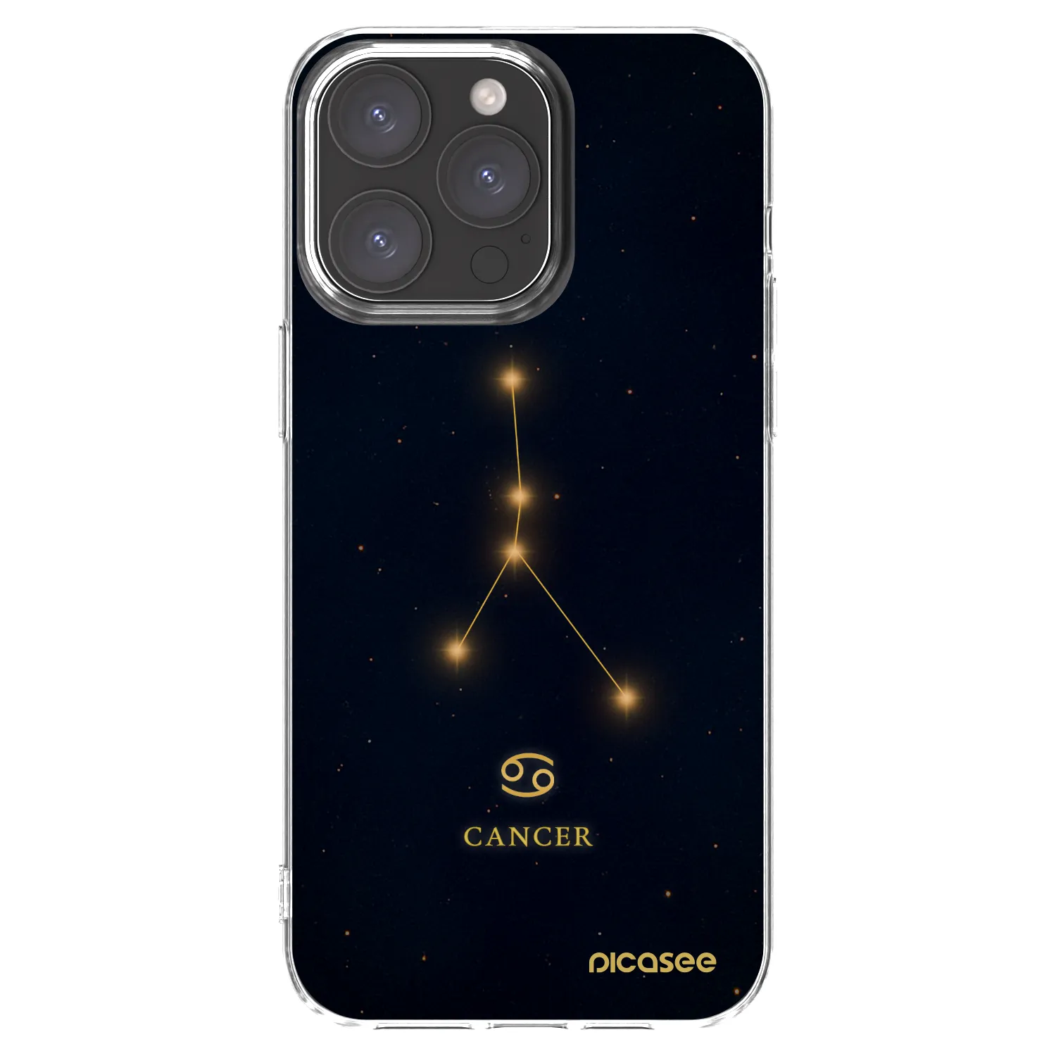 Picasee silikonowe przeźroczyste etui na Apple iPhone 15 Pro Max - CANCER