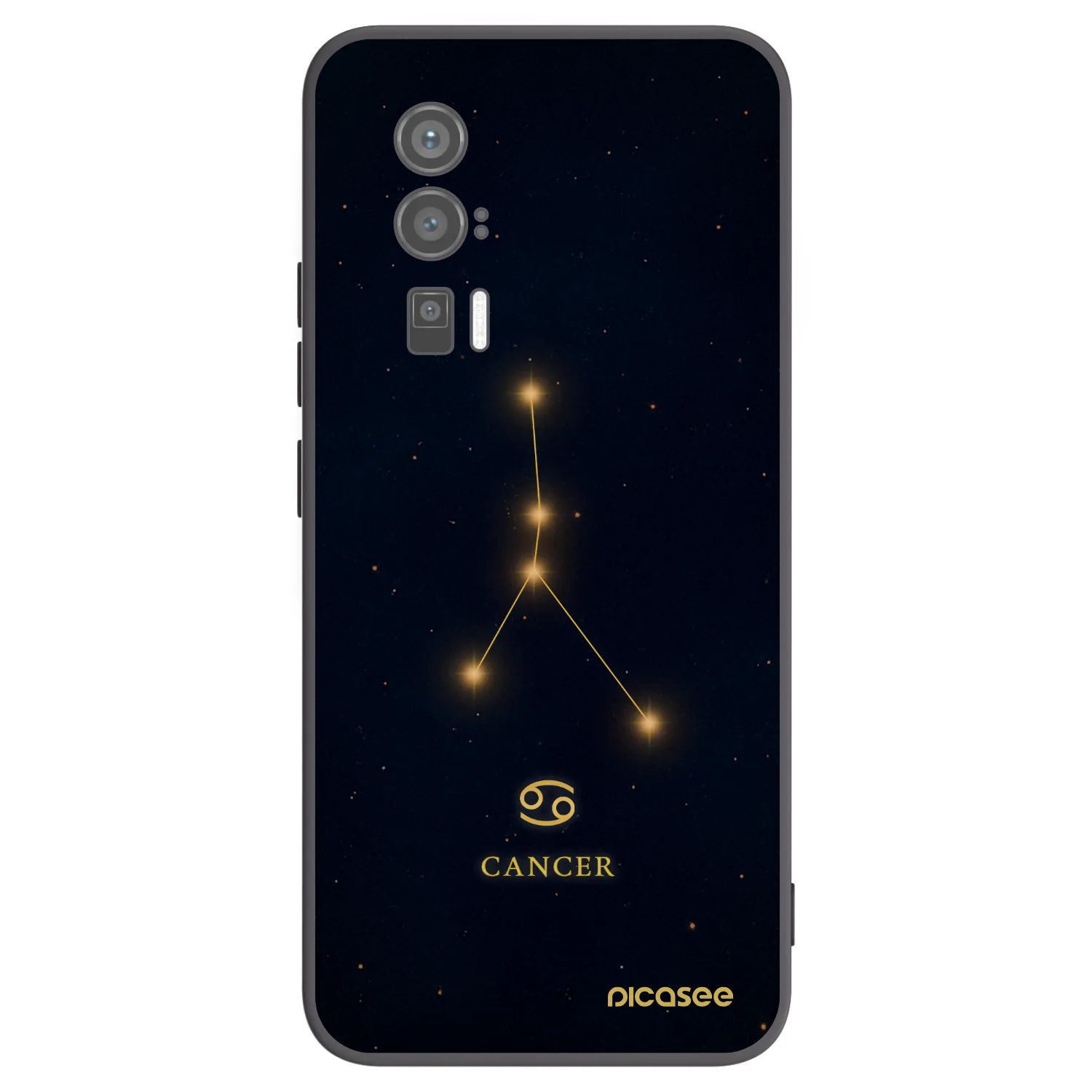 Picasee silikonowe czarne etui na Xiaomi Poco F5 Pro 5G - CANCER