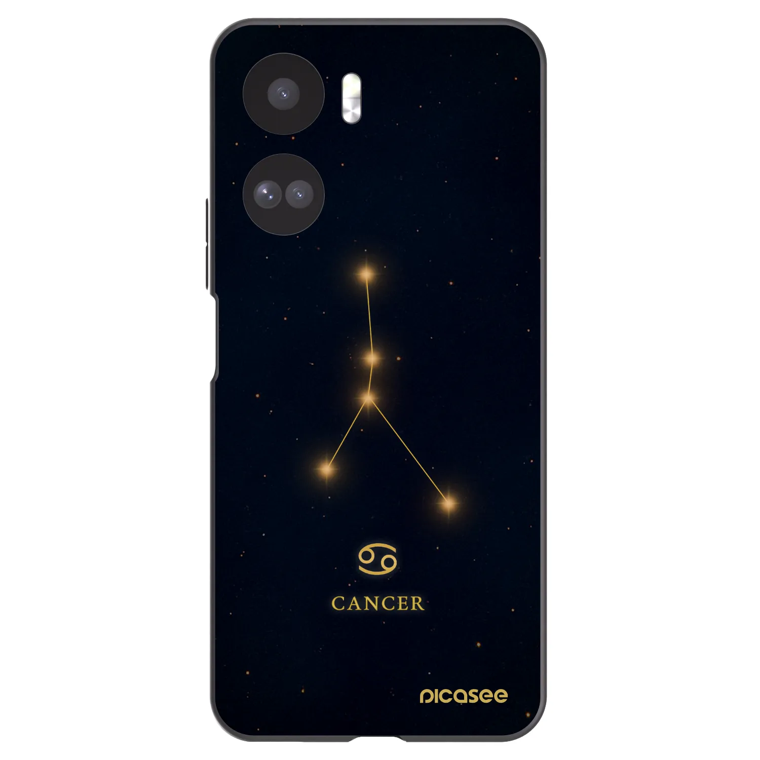 Picasee silikonowe czarne etui na Honor 90 Lite 5G - CANCER
