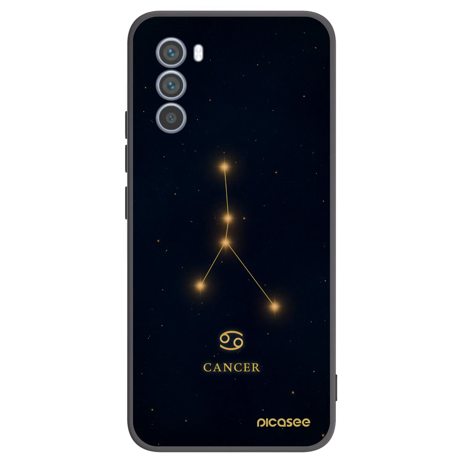 Picasee silikonowe czarne etui na Motorola Moto G62 - CANCER