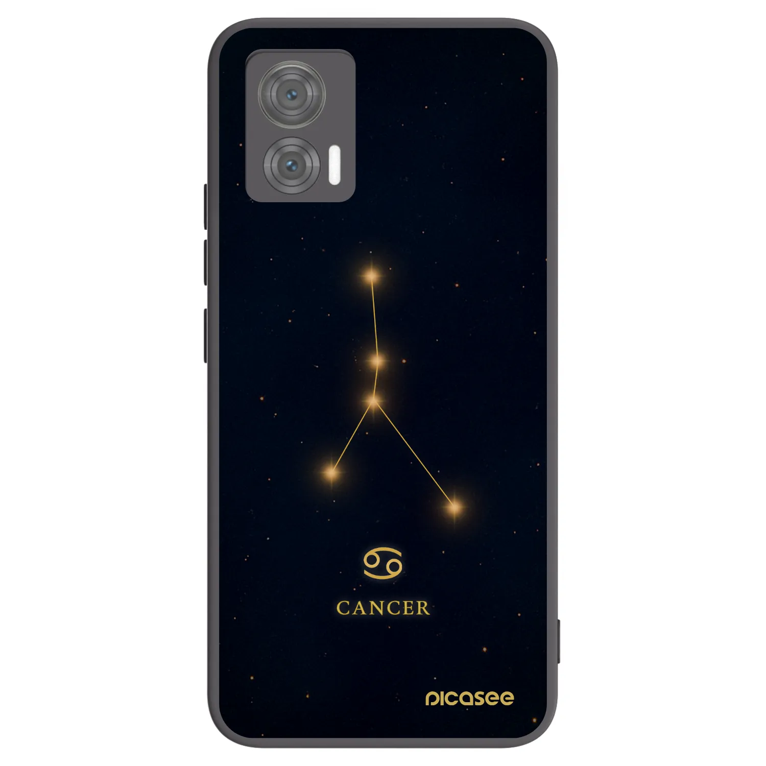 Picasee silikonowe czarne etui na Motorola Edge 30 Neo - CANCER