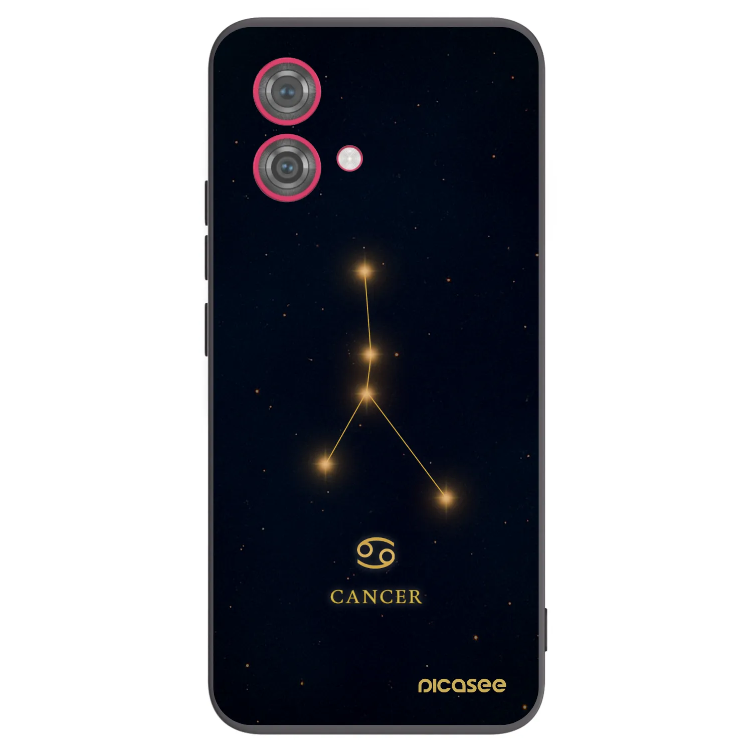 Picasee silikonowe czarne etui na Motorola Moto G84 5G - CANCER