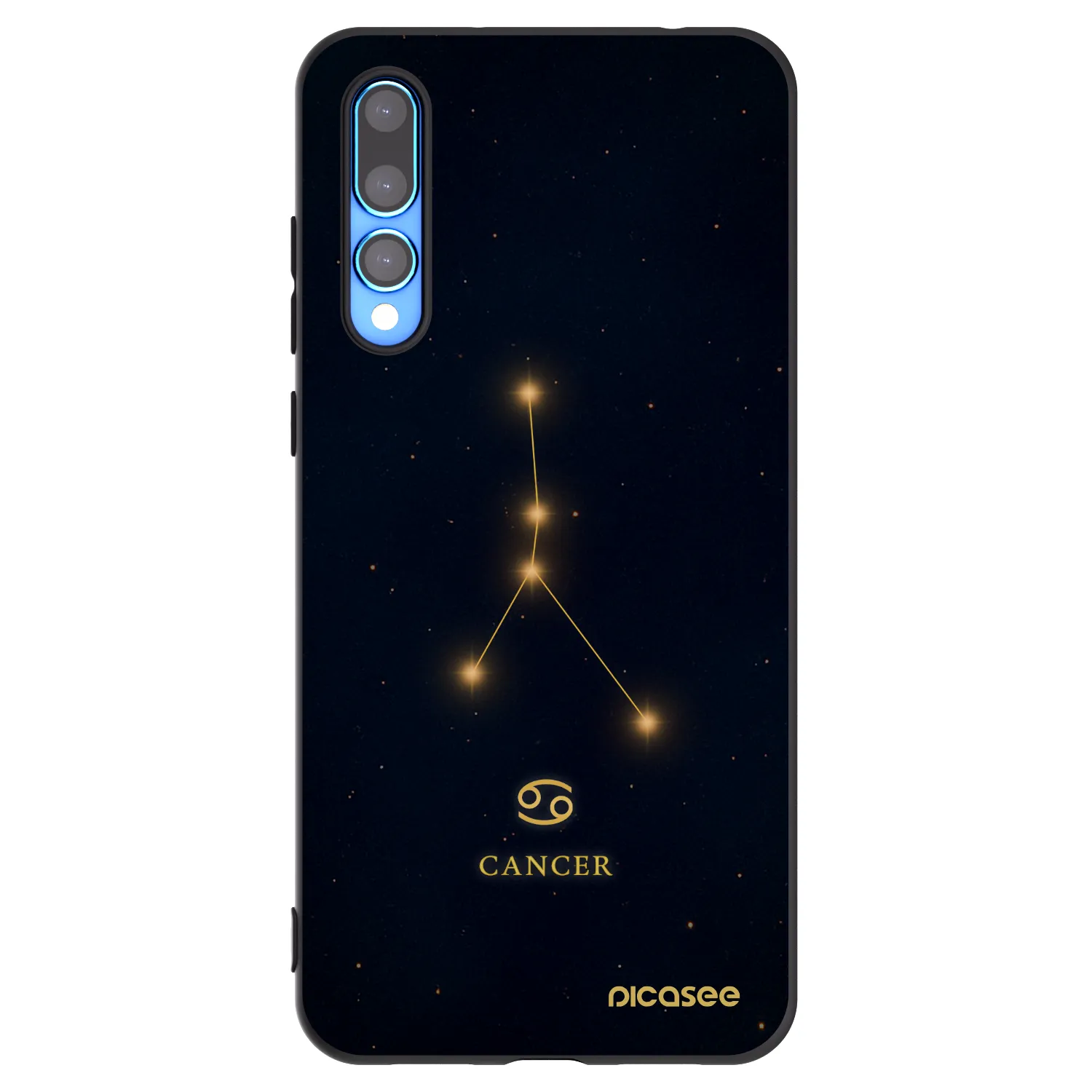 Picasee silikonowe czarne etui na Huawei P20 Pro - CANCER
