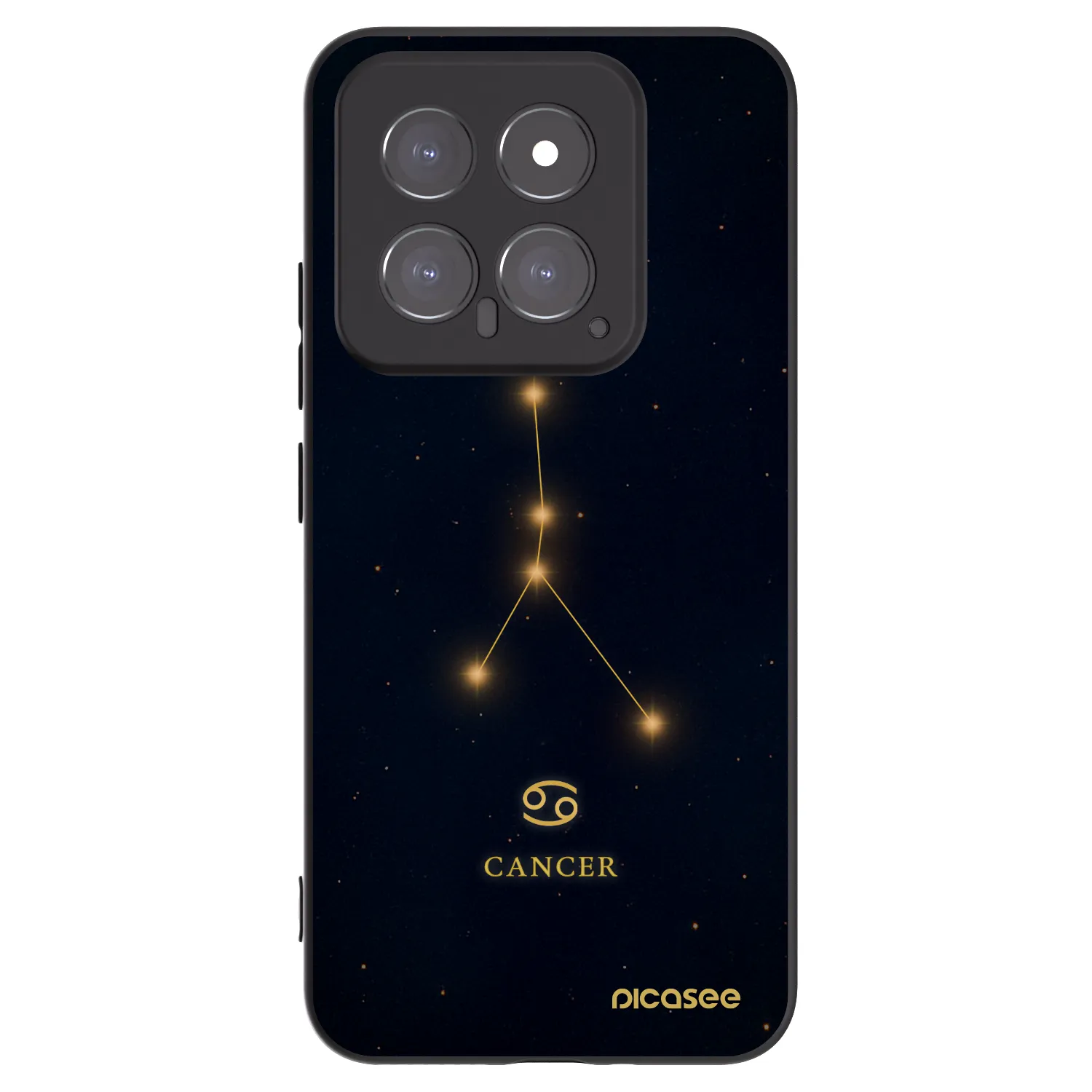 Picasee silikonowe czarne etui na Xiaomi 14 - CANCER