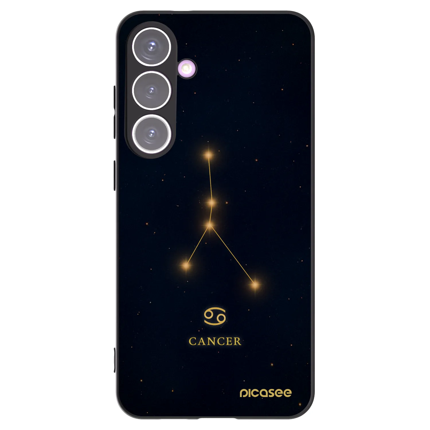 Picasee silikonowe czarne etui na Samsung Galaxy S24+ S926B 5G - CANCER