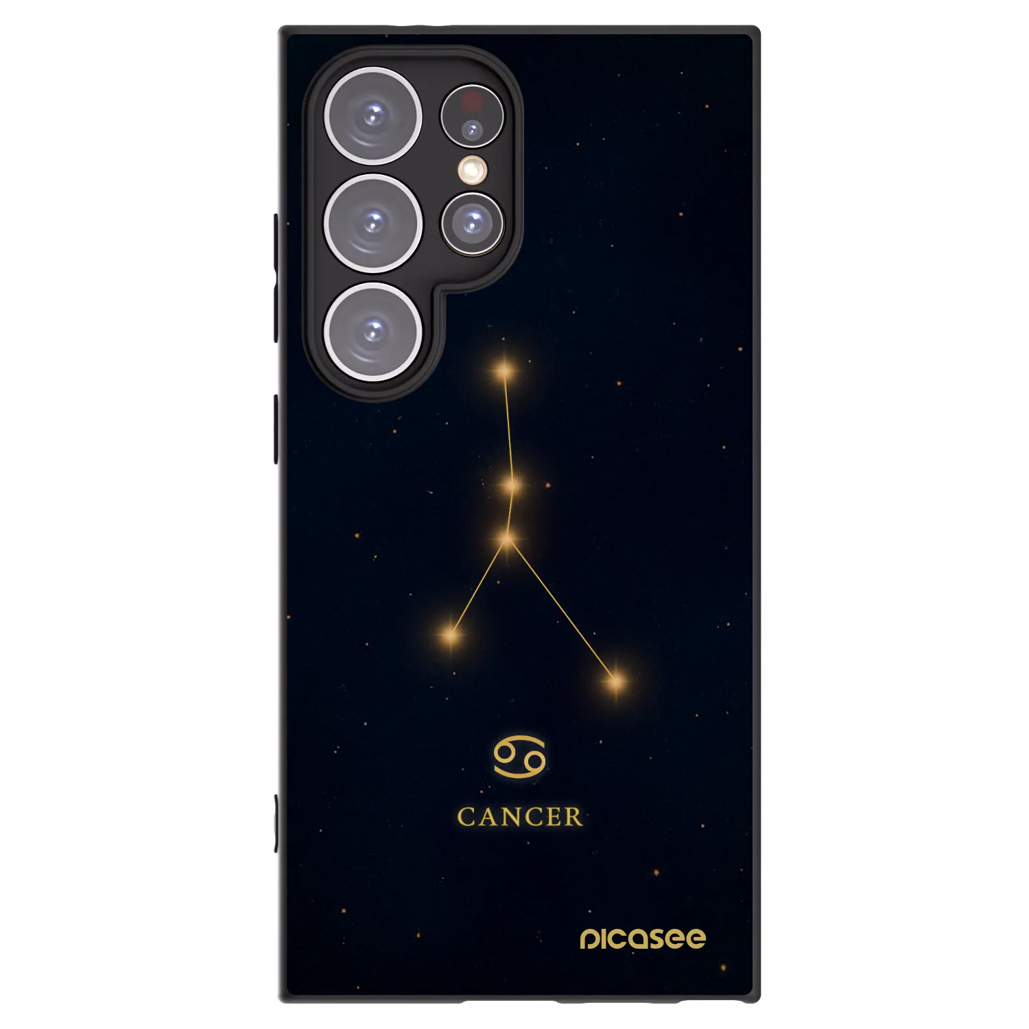 Picasee silikonowe czarne etui na Samsung Galaxy S24 Ultra S928B 5G - CANCER