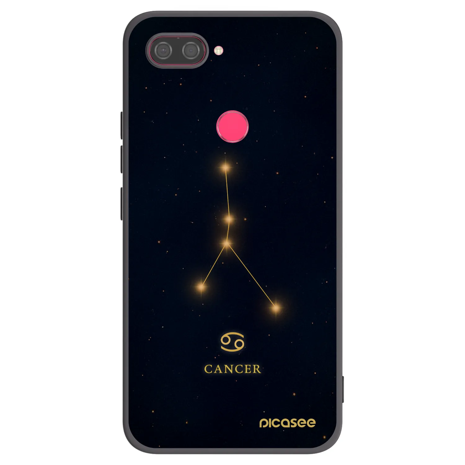 Picasee silikonowe czarne etui na Xiaomi Mi 8 Lite - CANCER