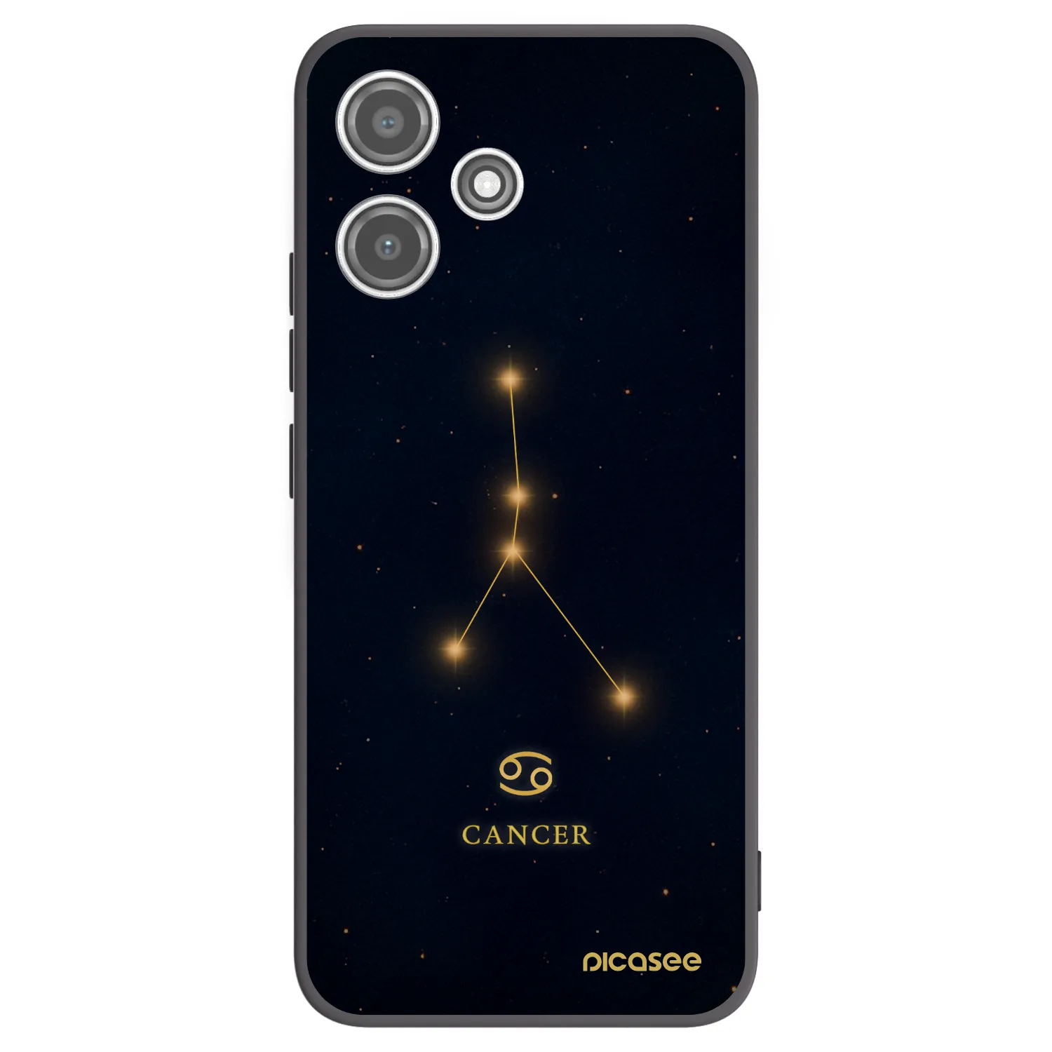 Picasee silikonowe czarne etui na Xiaomi Redmi 12 5G - CANCER