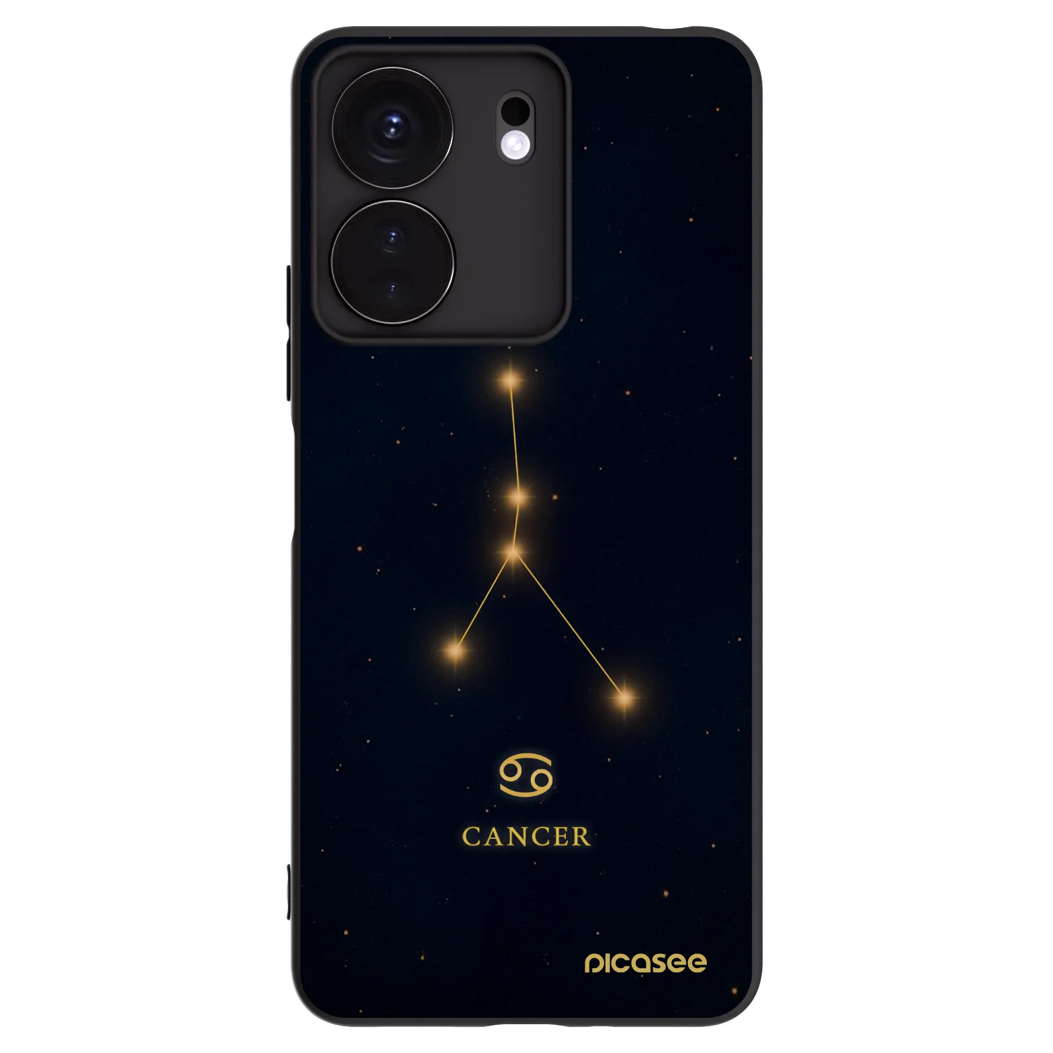 Picasee silikonowe czarne etui na Xiaomi Redmi 13C 4G - CANCER