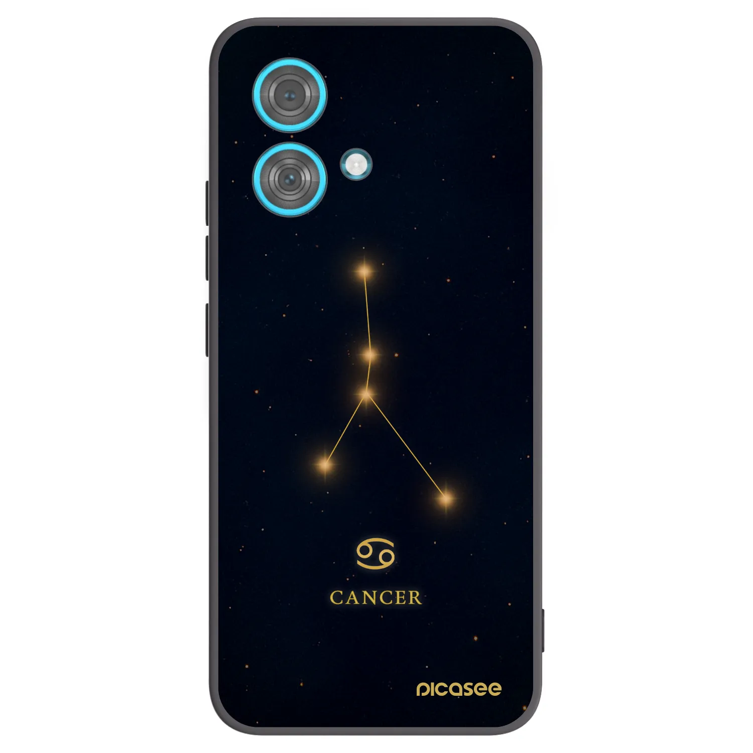 Picasee silikonowe czarne etui na Motorola Edge 40 Neo - CANCER