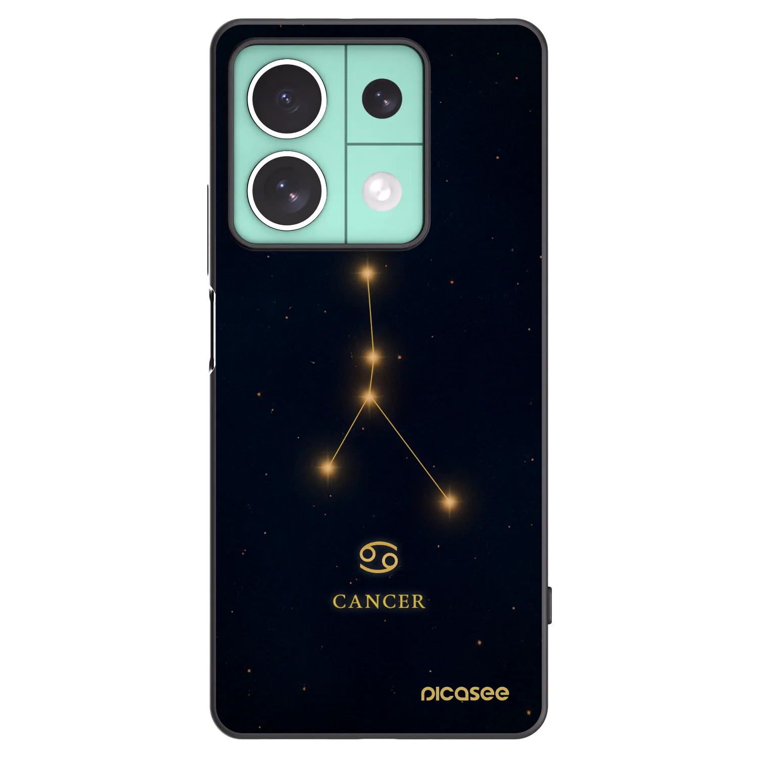 Picasee silikonowe czarne etui na Xiaomi Redmi Note 13 5G - CANCER