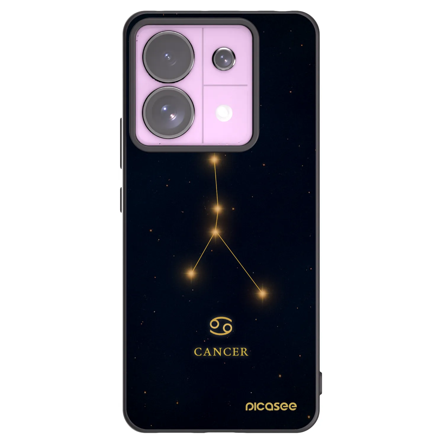 Picasee silikonowe czarne etui na Xiaomi Redmi Note 13 Pro 5G - CANCER