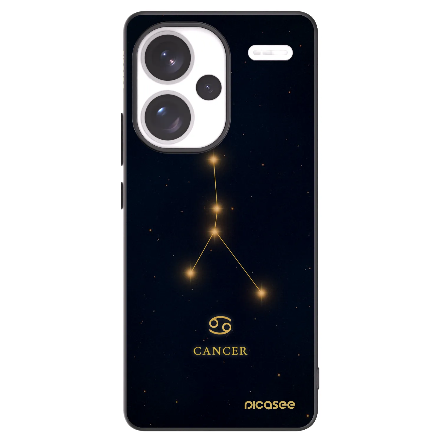 Picasee silikonowe czarne etui na Xiaomi Redmi Note 13 Pro+ 5G - CANCER