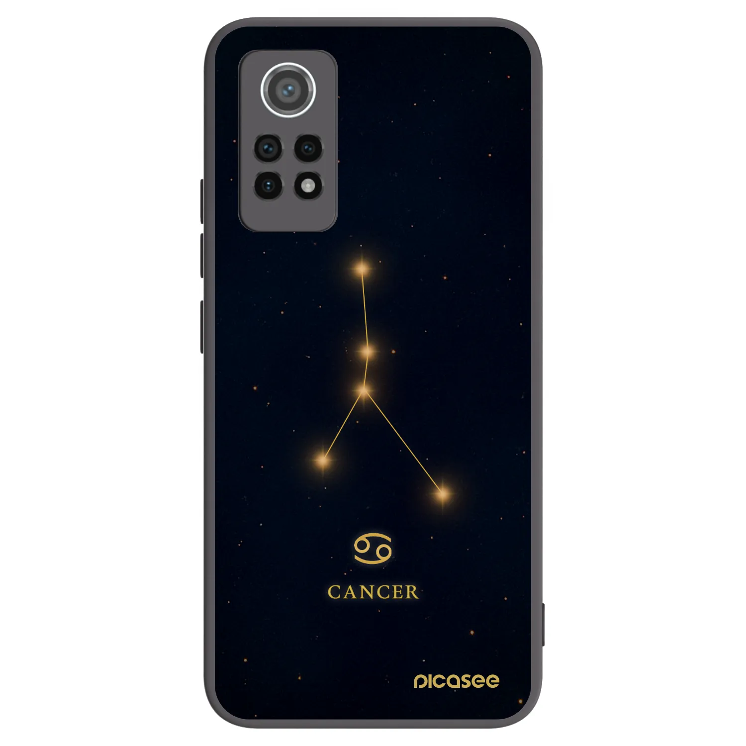Picasee silikonowe czarne etui na Xiaomi Redmi Note 12 Pro 4G - CANCER
