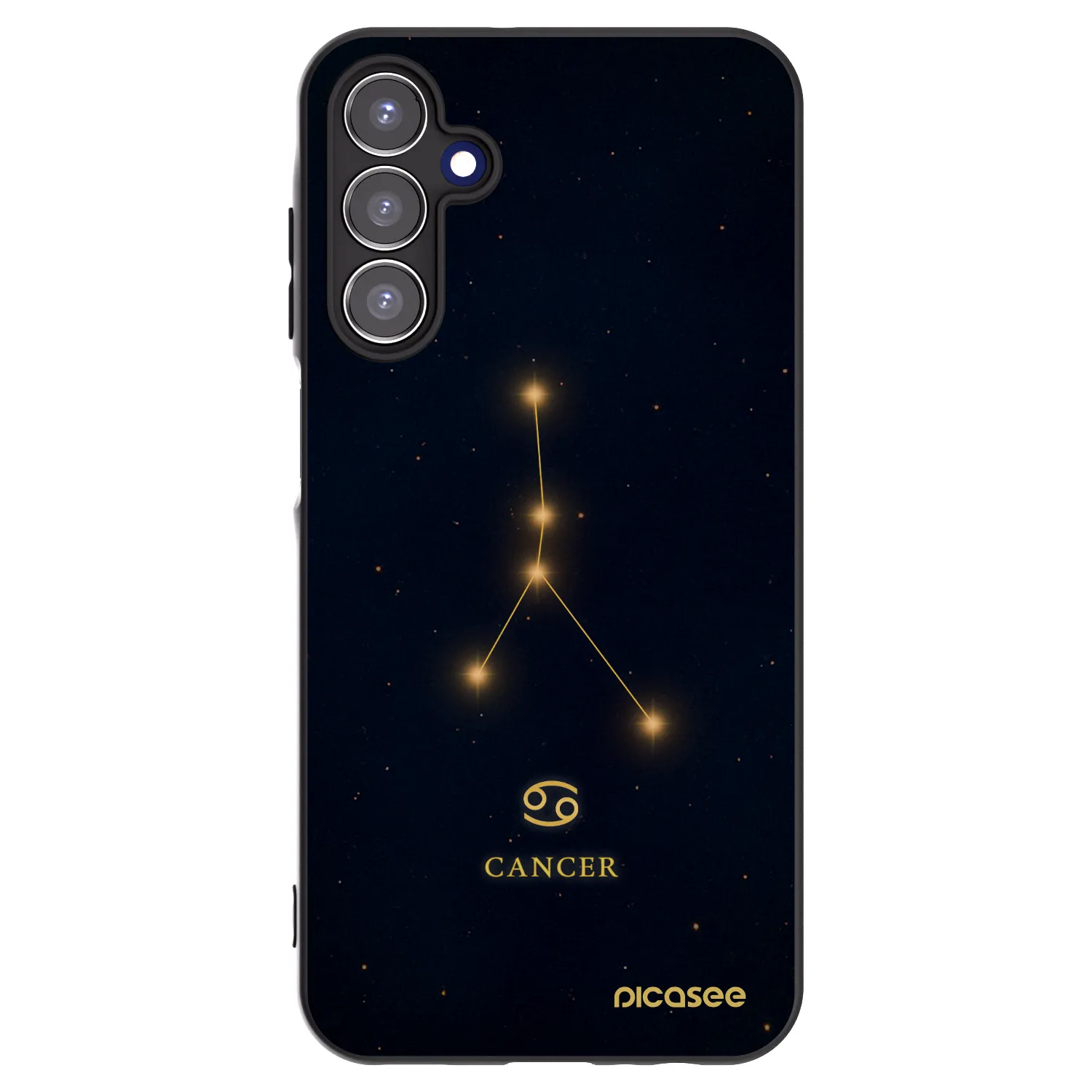 Picasee silikonowe czarne etui na Samsung Galaxy A15 A156B 5G - CANCER