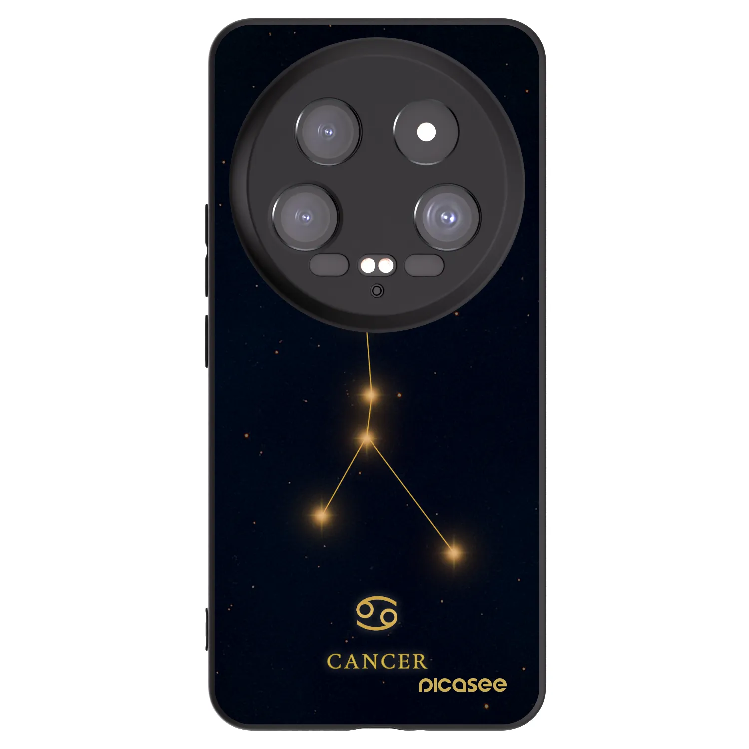 Picasee silikonowe czarne etui na Xiaomi 14 Ultra - CANCER