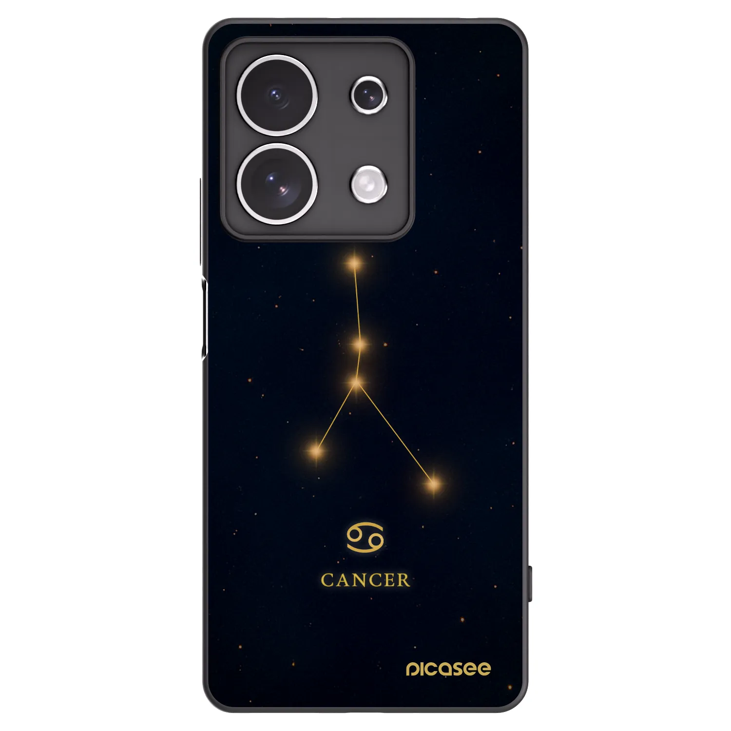Picasee silikonowe czarne etui na Xiaomi Redmi Note 13 4G - CANCER