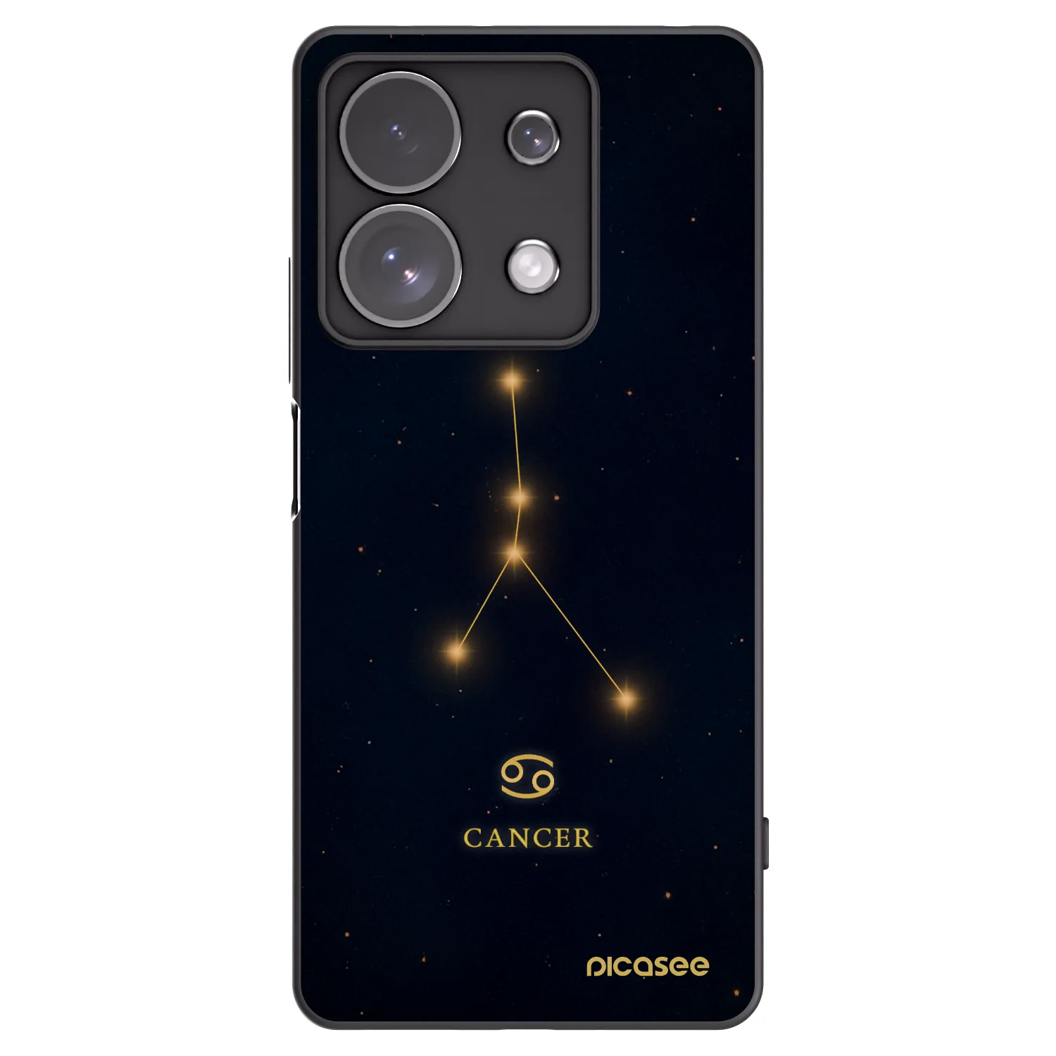 Picasee silikonowe czarne etui na Xiaomi Redmi Note 13 Pro 4G - CANCER