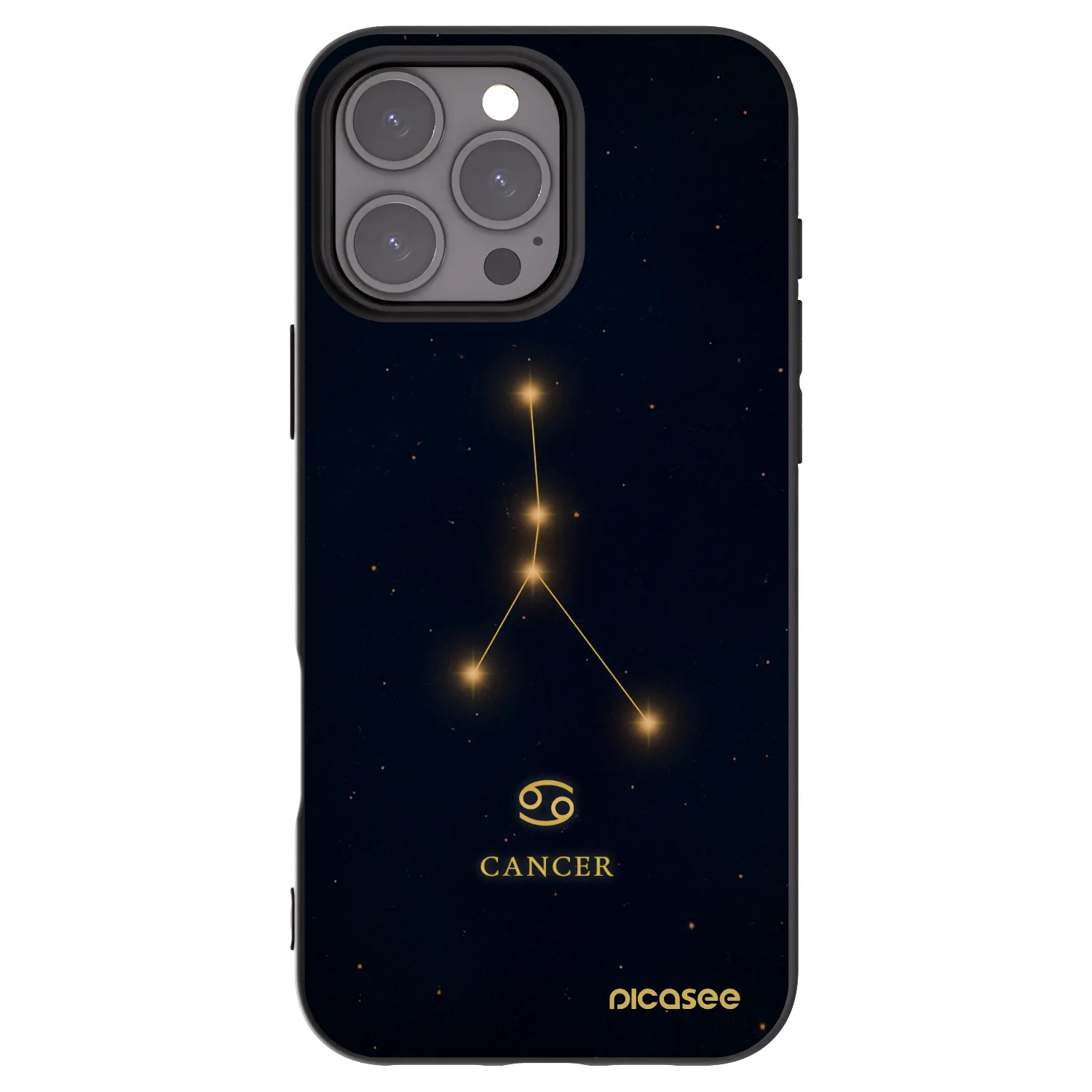 Picasee silikonowe czarne etui na Apple iPhone 16 Pro Max - CANCER