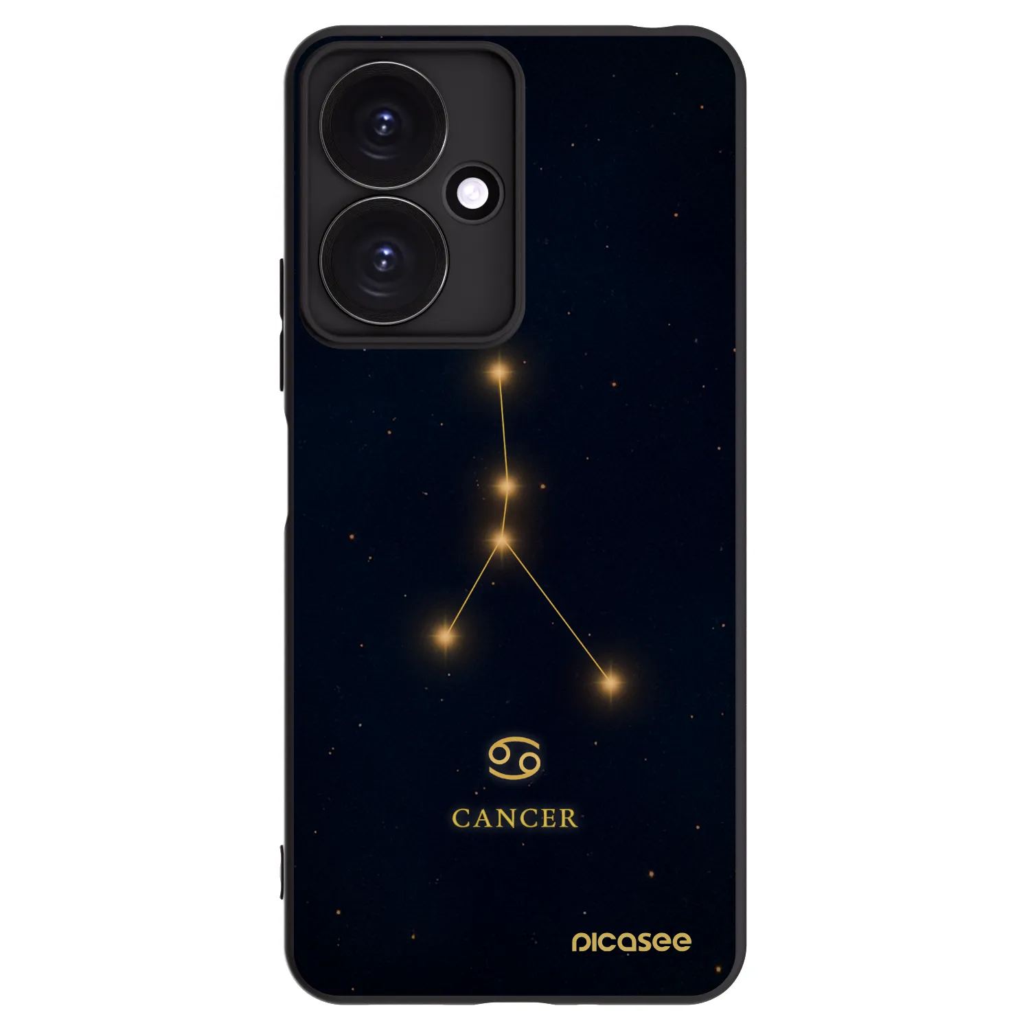 Picasee silikonowe czarne etui na Xiaomi Redmi 13C 5G - CANCER