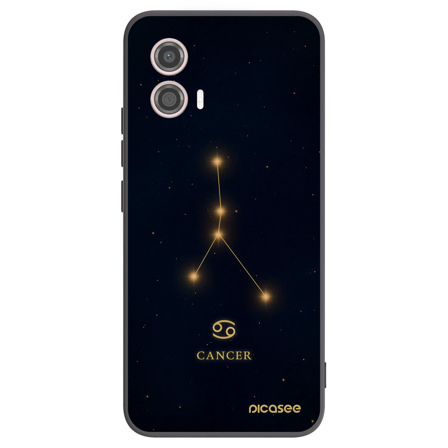 Picasee silikonowe czarne etui na Motorola Moto G53 5G - CANCER