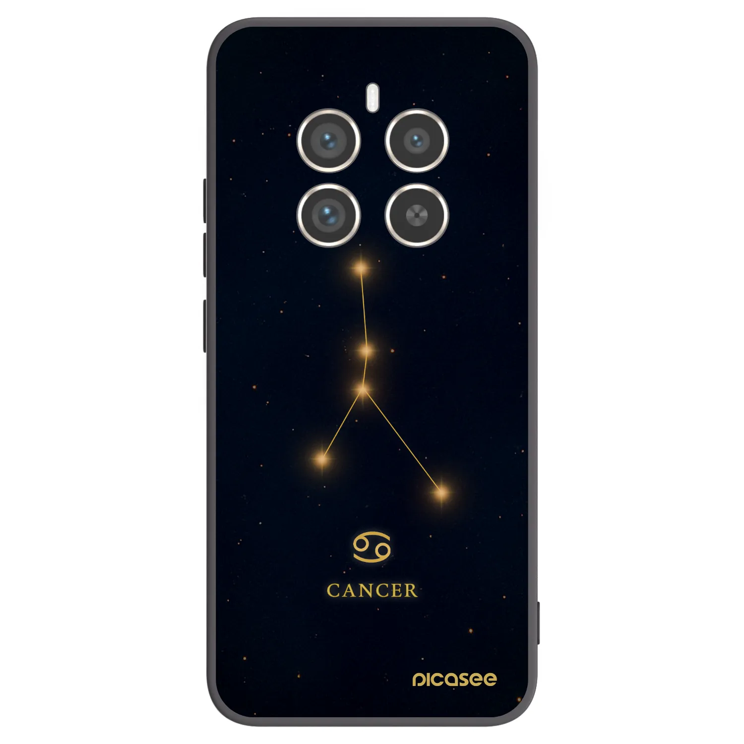 Picasee silikonowe czarne etui na Realme 12 Pro 5G - CANCER