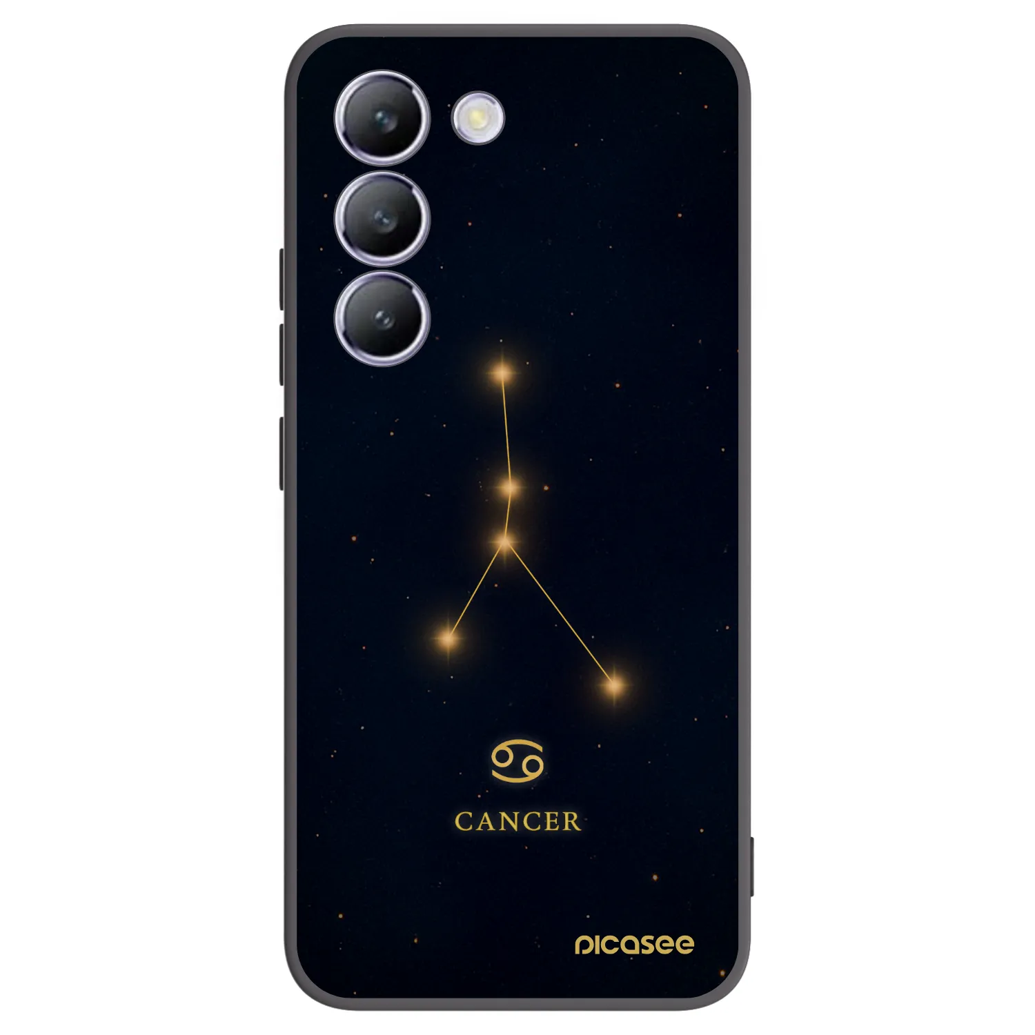 Picasee silikonowe czarne etui na Vivo V40 SE 5G - CANCER